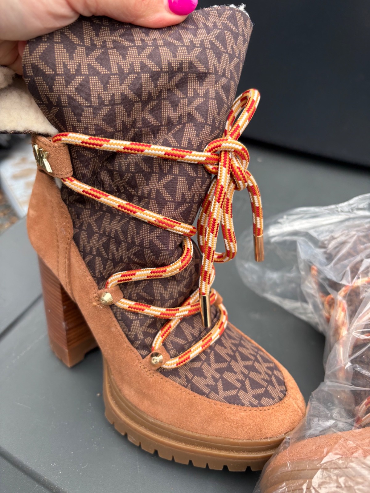 Michael Kors Culver lace-up booties