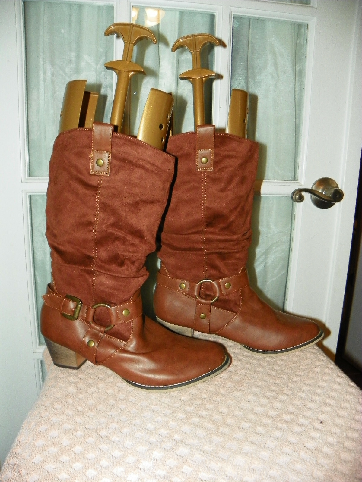 Refresh Wild-06 Brown Mid Calf Western Style Boots Women’s size 11