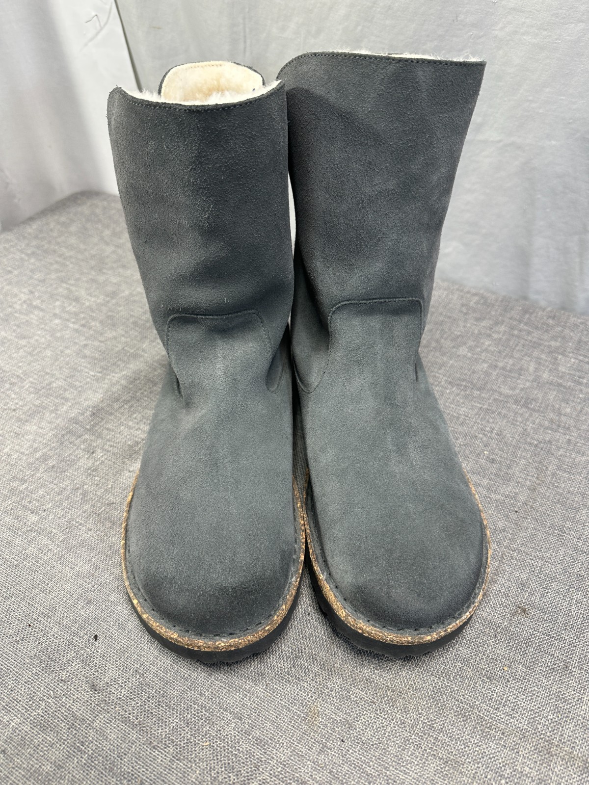 NEW Birkenstock Uppsala Shearling Graphite Suede Regular 41 EU 10-10.5 US