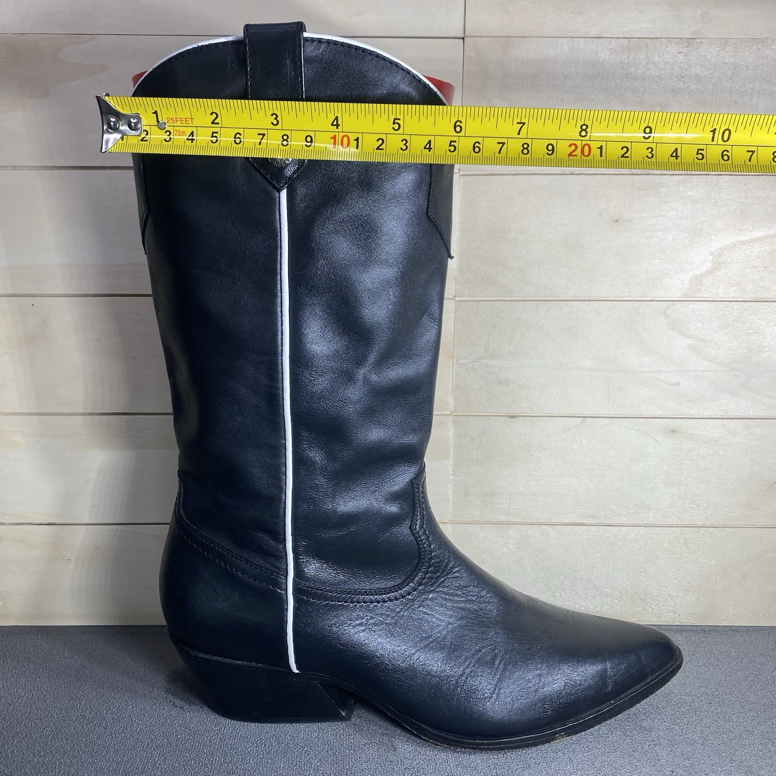 Dante Black Leather Cowboy Boots Women’s Size 9 B Shoes Western