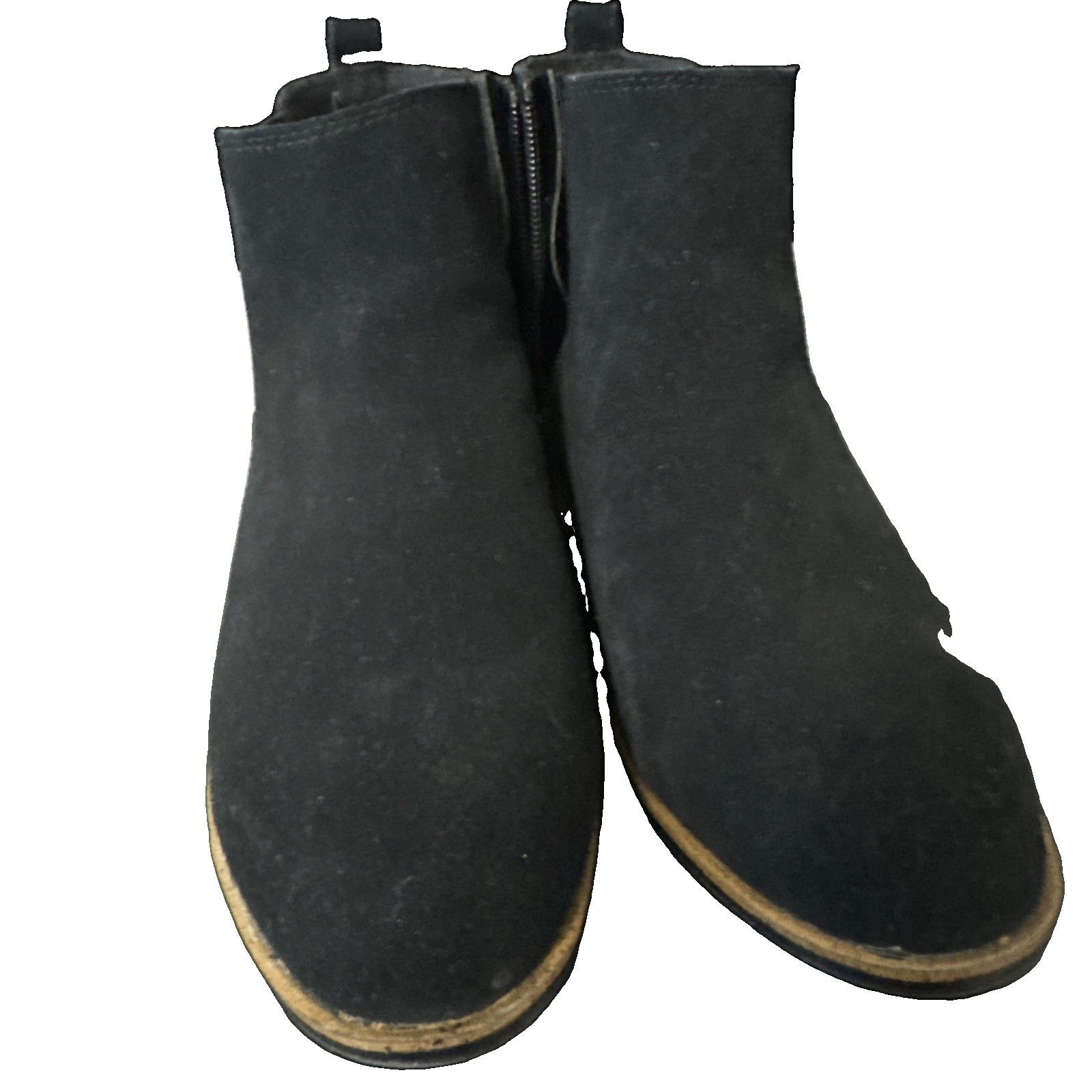 White Mountain Black Suede Ankle Boots Women’s Size 10 Low Block Heel