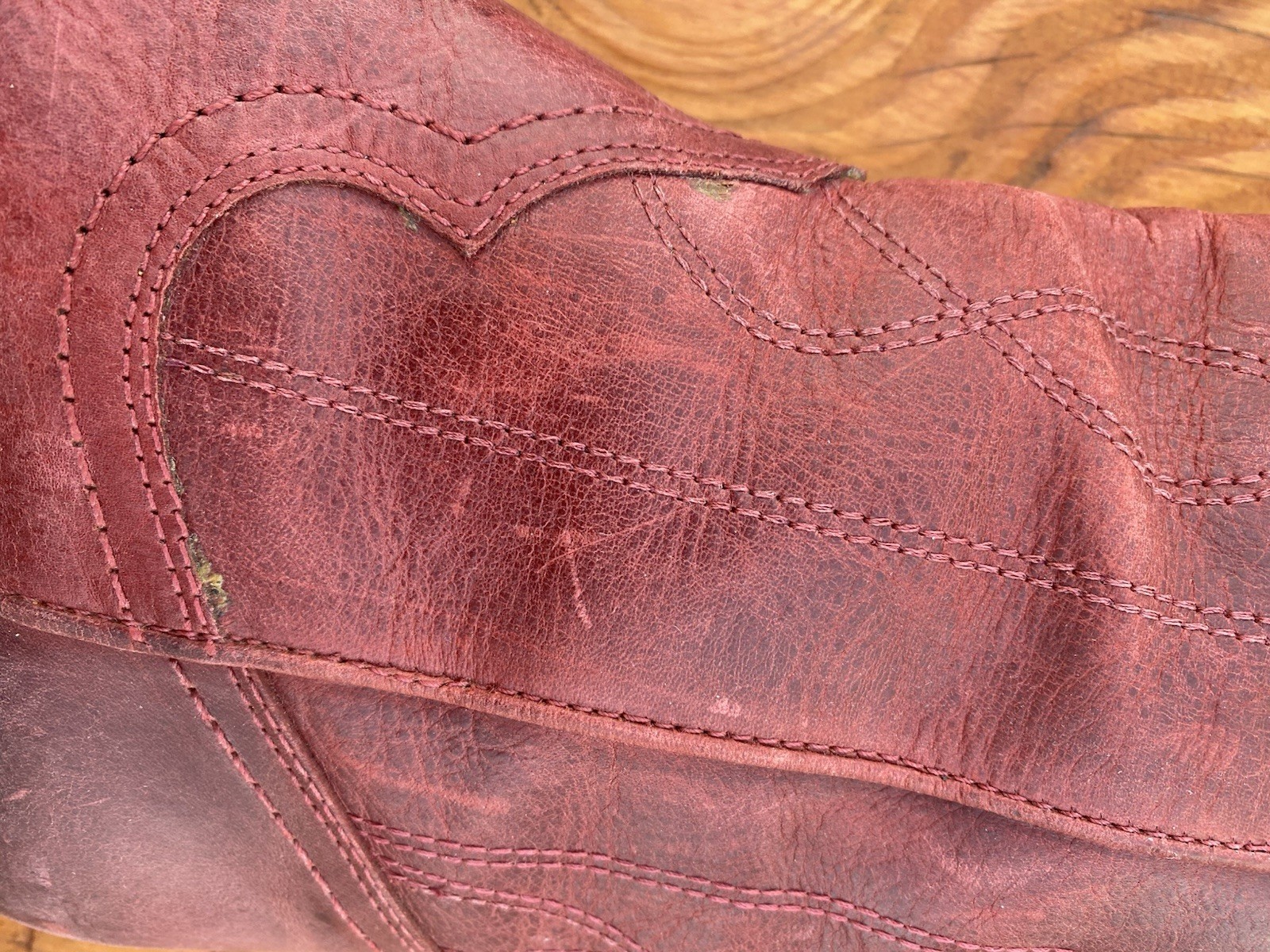 Vintage Gianni Bini Pretty Red Leather Cowboy Boots W 10M Round Toe Lined