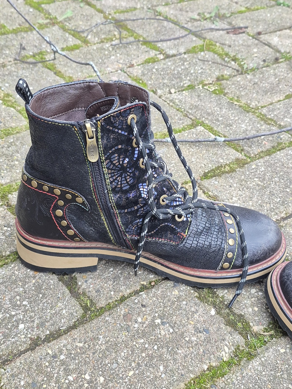L’ARTISTE RUGUP Spring Step Boots Brown Multi Color Womens Size 41 US 10-10.5