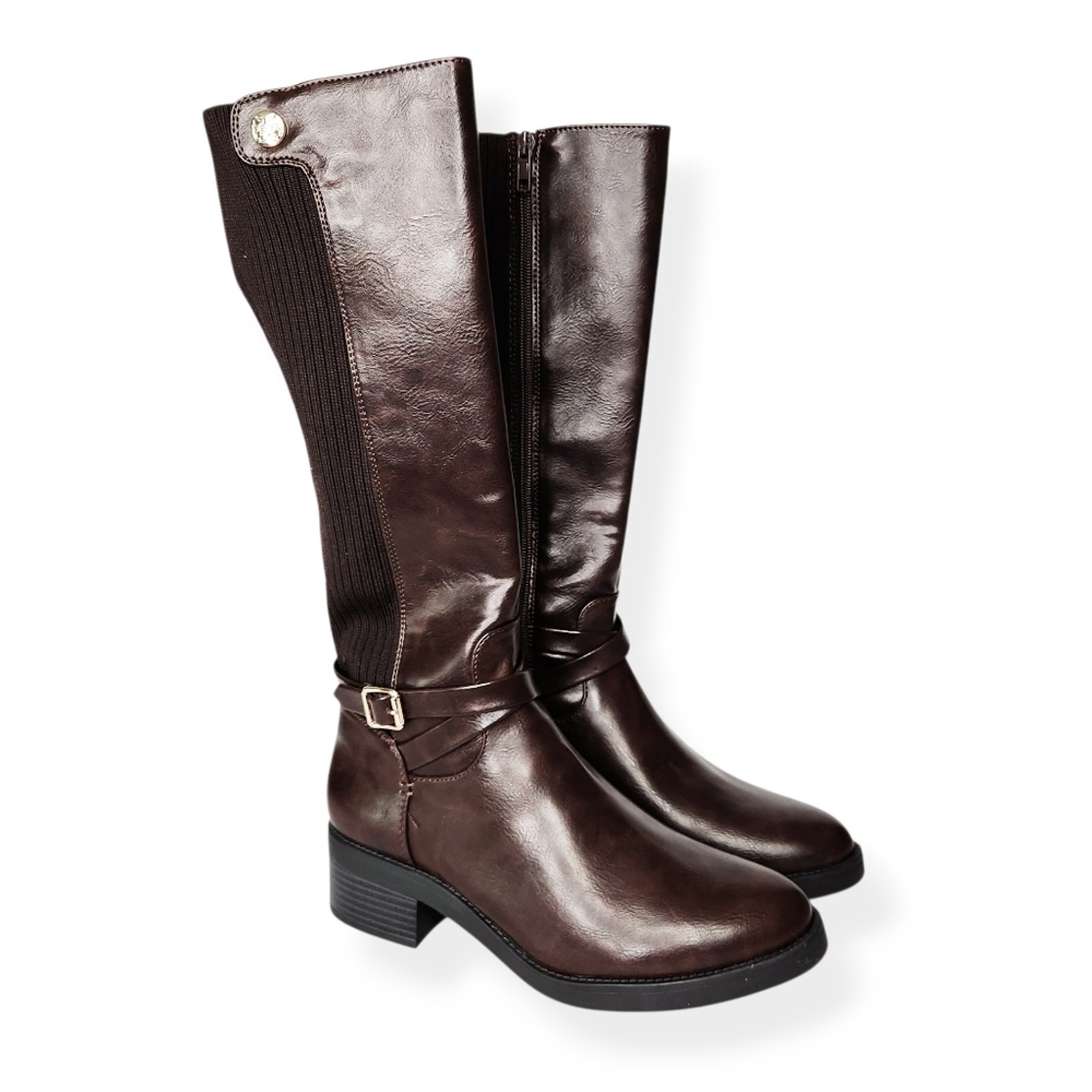 NEW LifeStride Brittany Tall Riding Boots Brown Women’s Size 8W Wide