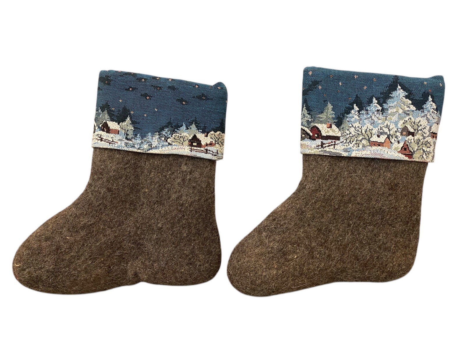Valenki Russian winter boot decorative liners inserts felt sheeps wool Christmas