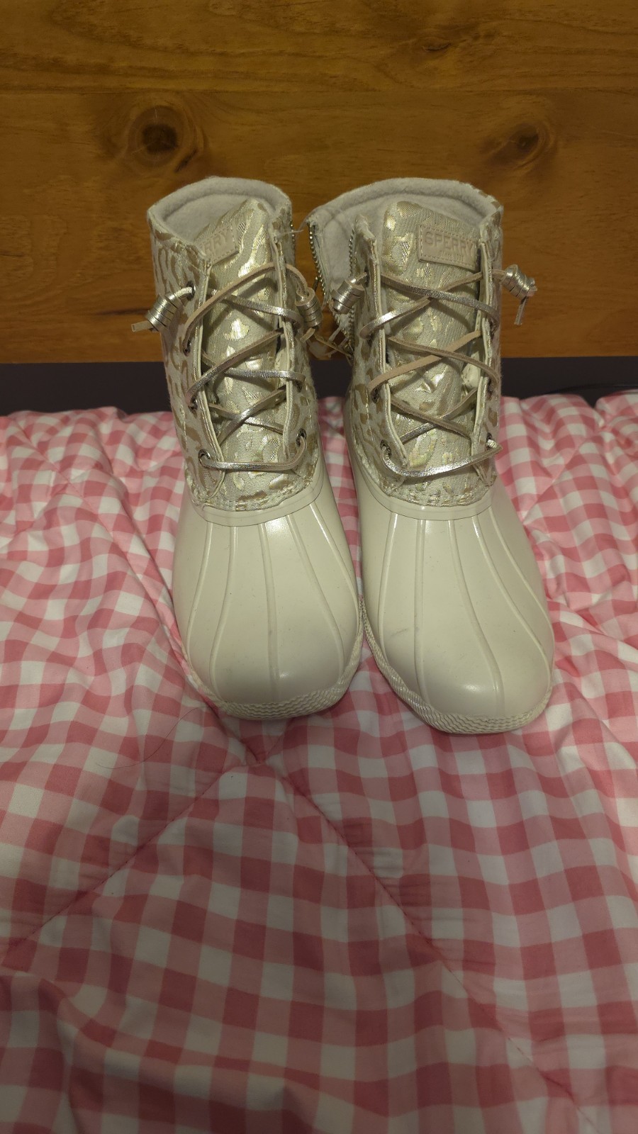 Sperry Ladies Footwear Women’s Saltwater Seasonal Rain Boot, Ivory Leopard 10W