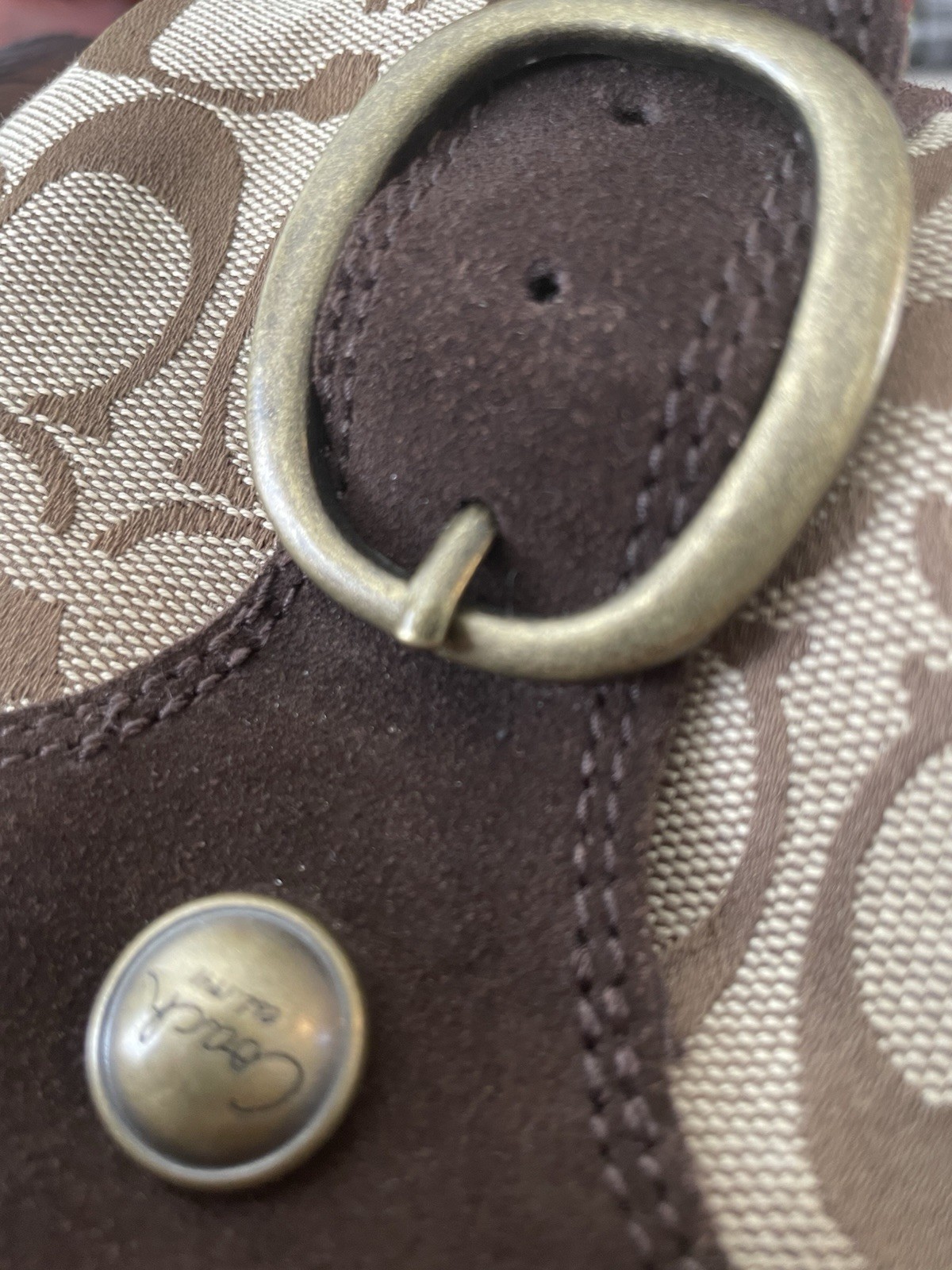 NWT COACH TINAH SIGNATURE C’s Logo Size 6 Fleece lined Tan Brown Boot *See Below