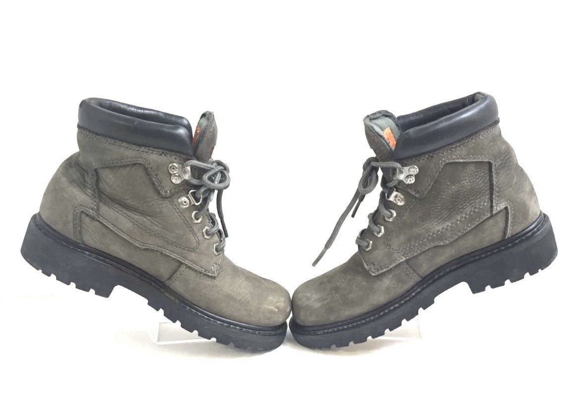 Harley-Davidson Bayport Gray Leather Motorcycle 6M Boots Women’s D83366