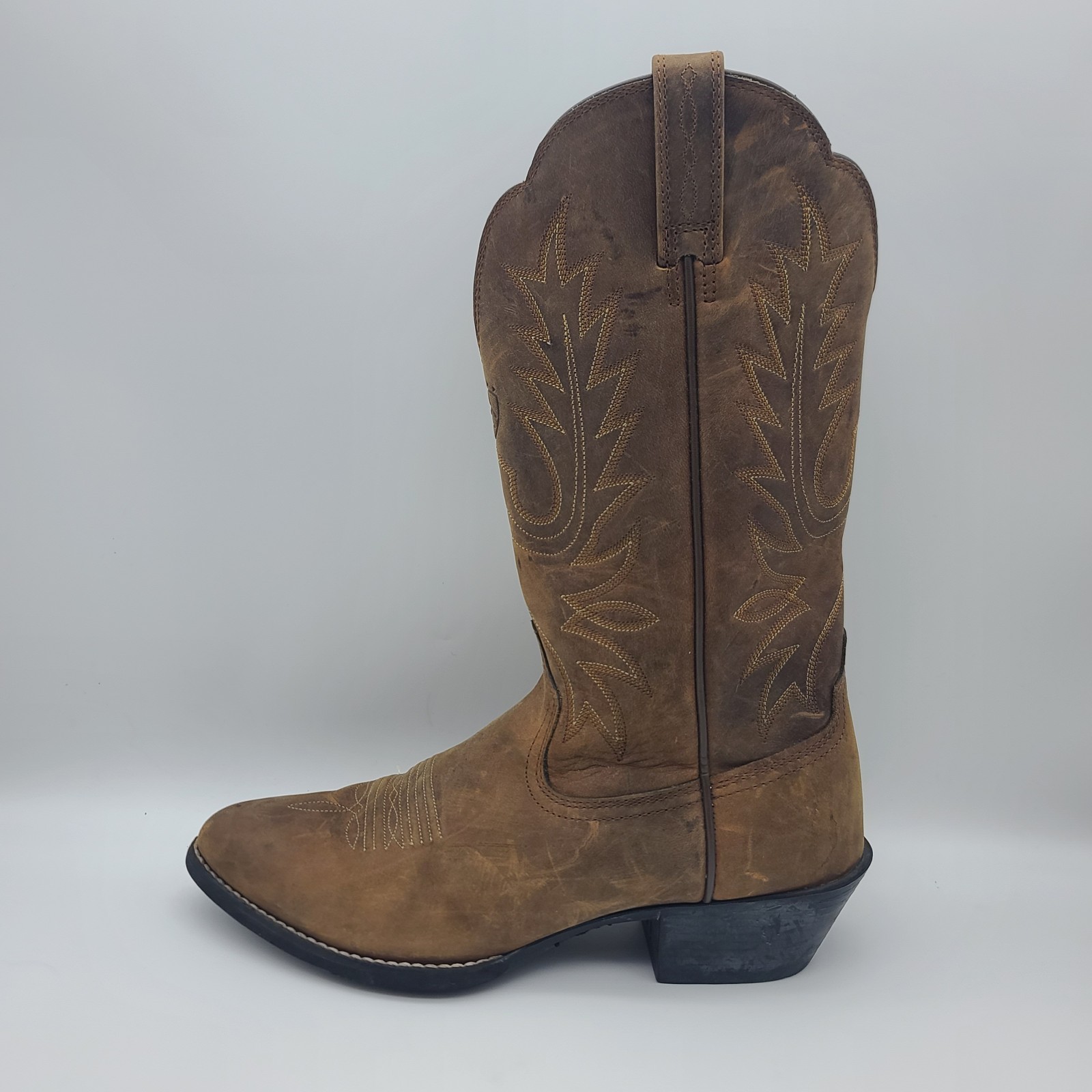 Ariat Cowboy Boots Womens Size 7B Western Cowgirl Distressed Brown Leather