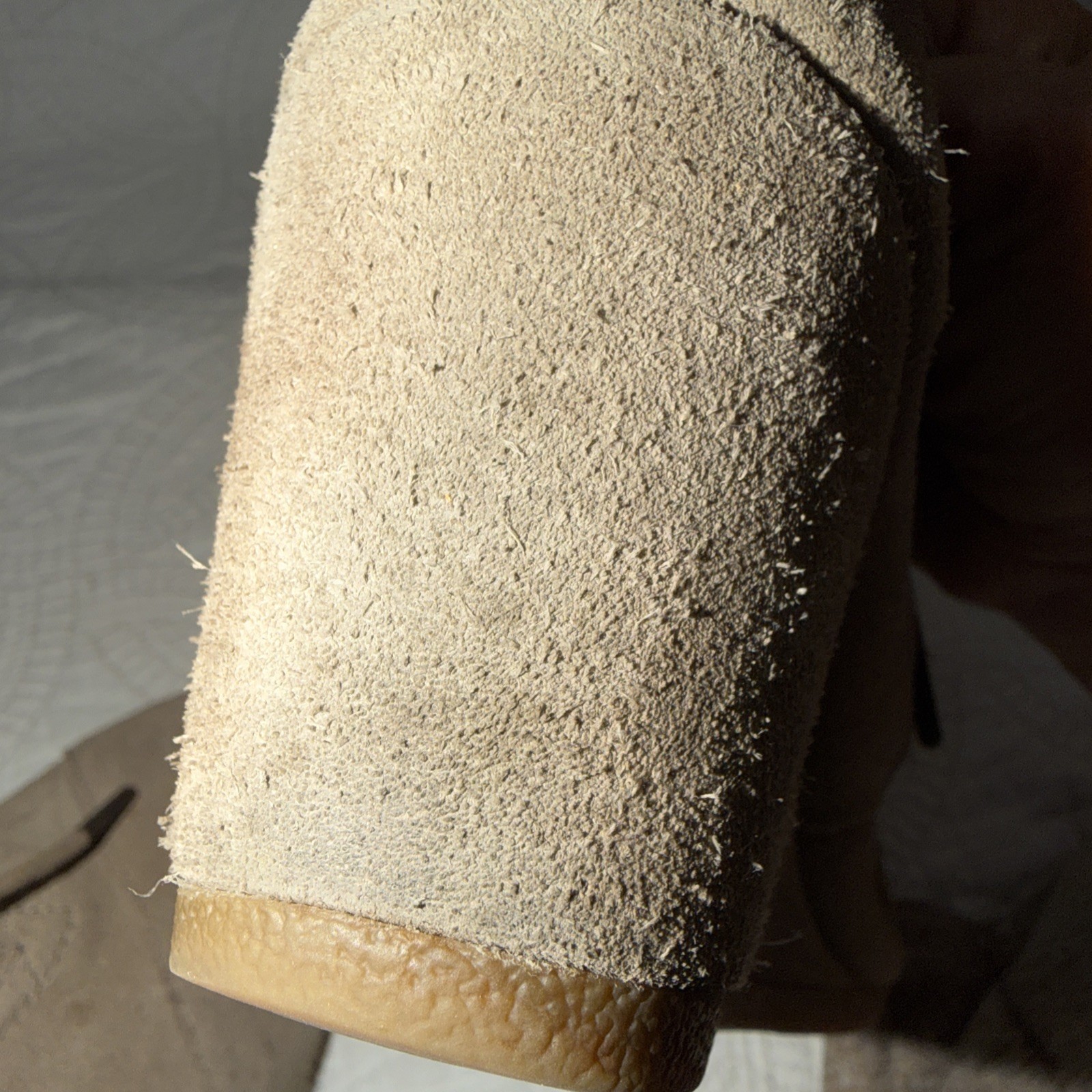 Toms Desert Lace Up Booties Women’s Sz 8 Beige Wedge Round Toe Comfort Suede