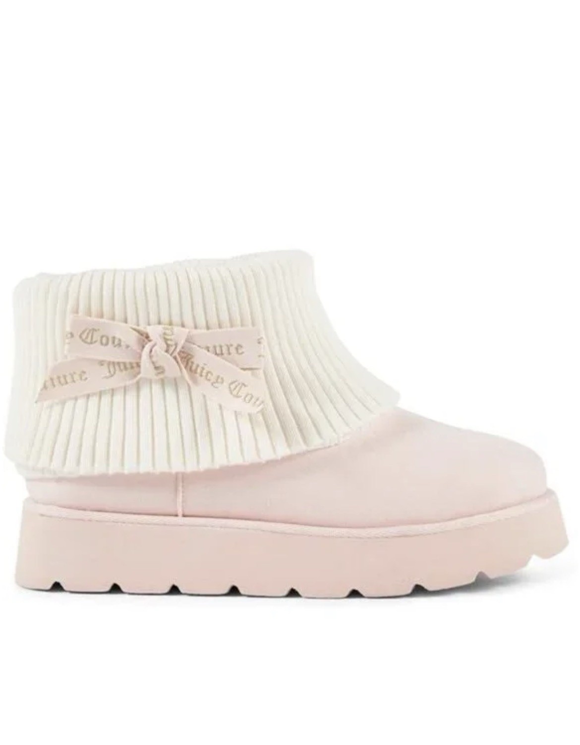 Juicy Couture Pierre Flat Heel Boots Pink Bow Women’s Sz 9 NWT ✅