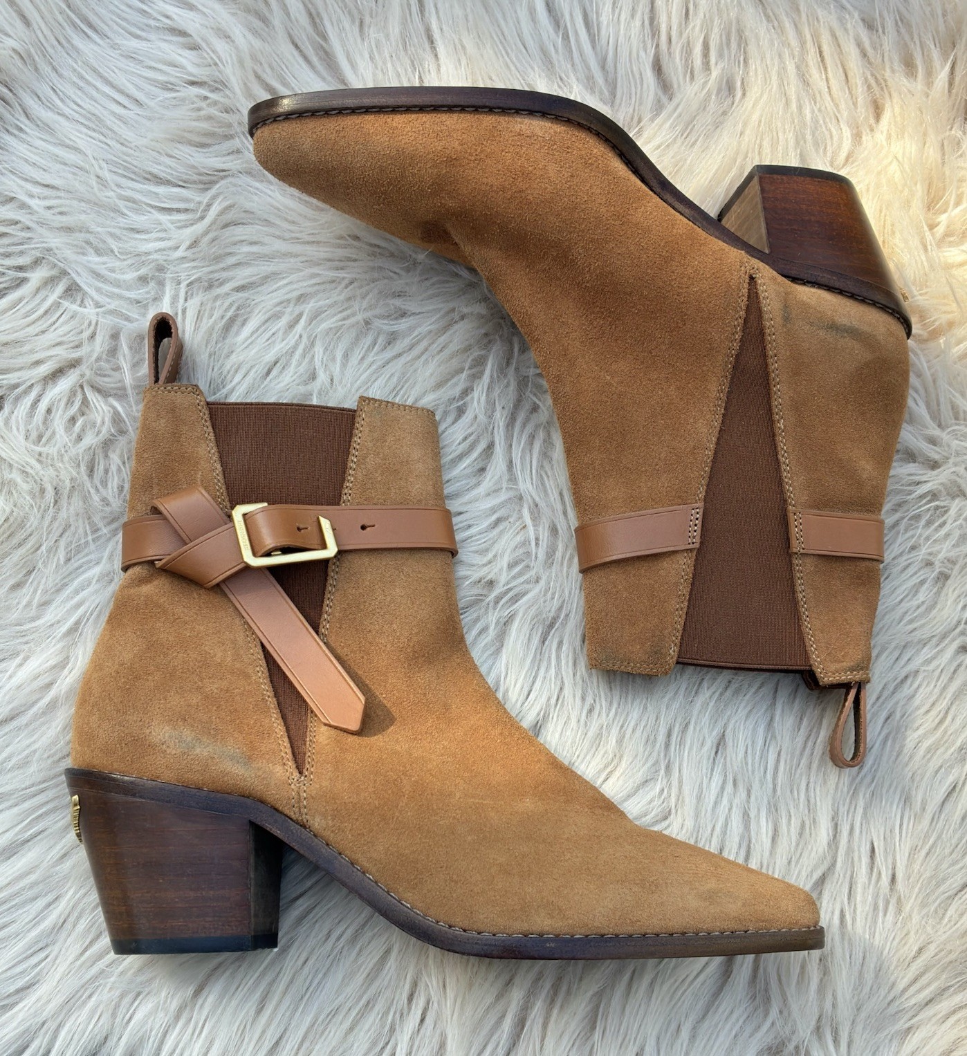 Zadig & Voltaire Tyler Brown Suede Boots Sz 39, 8 US