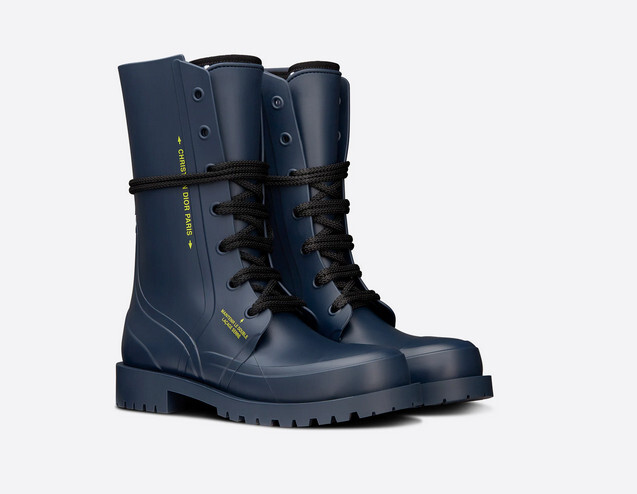NEW Dior Diorcamp Ankle Boot- Deep Blue Dior Oblique Rubber and Neoprene