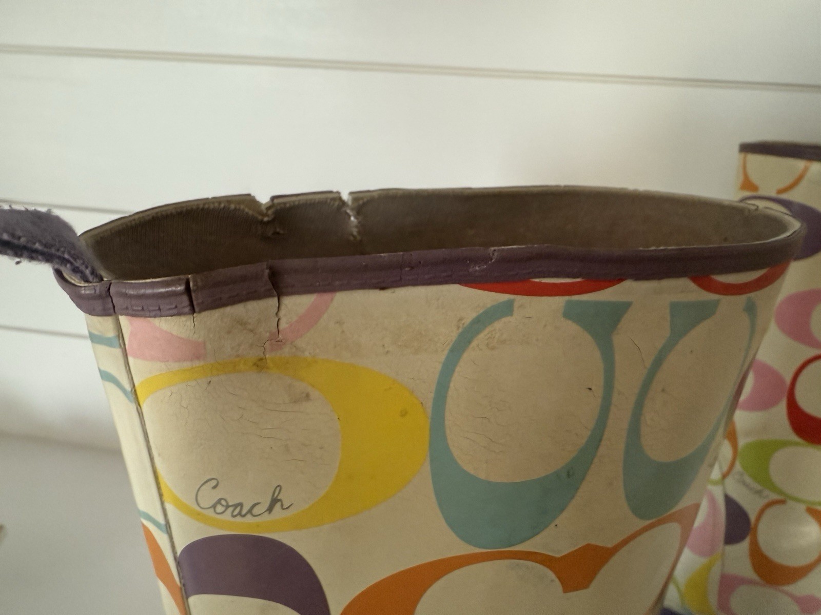 Coach Womens Rain Boots- Paisley- Please Read Description And Look At Pictures