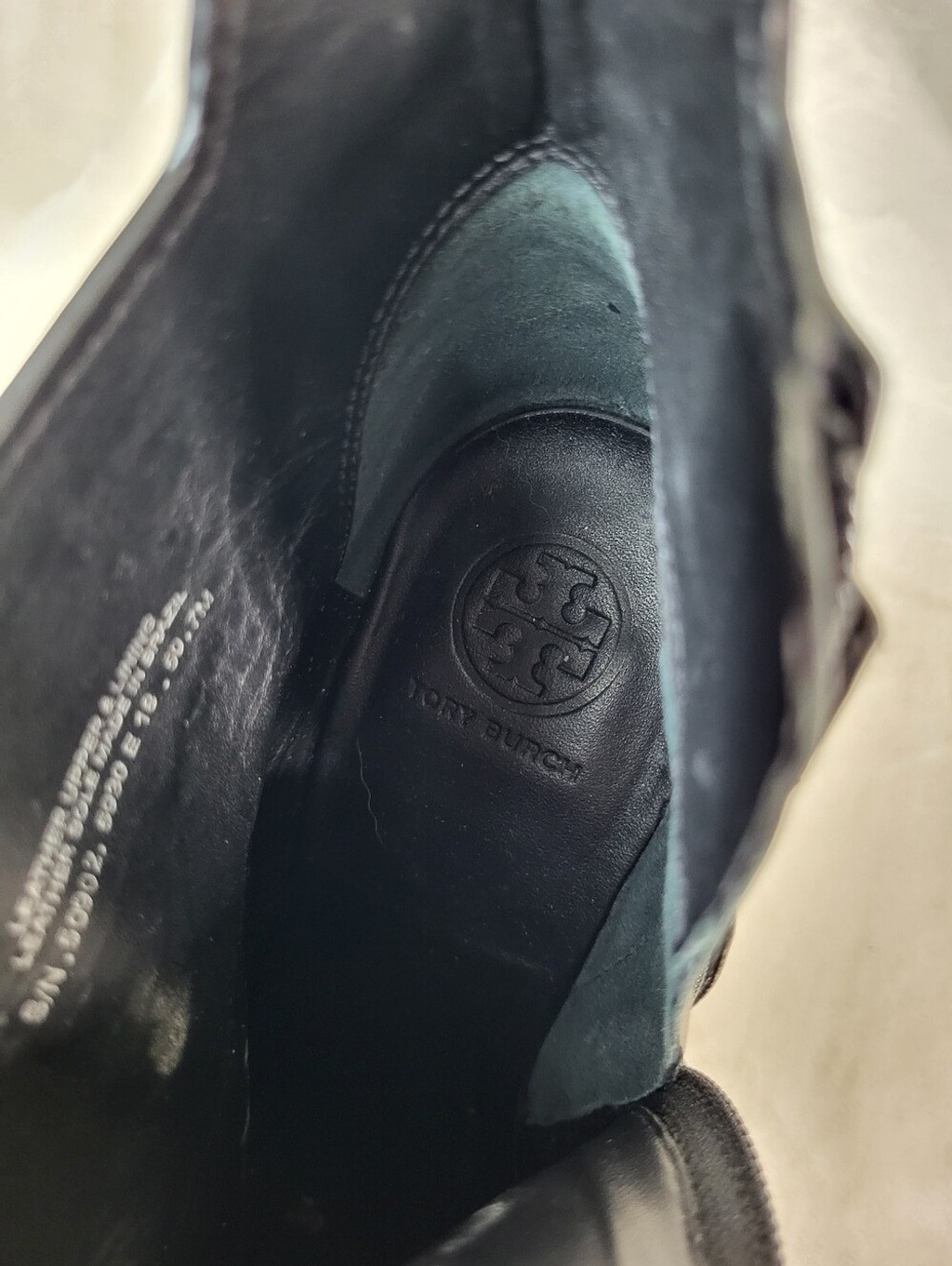 Tory Burch Colton Black Leather Ankle Booties with Strap Size 7 Ladies
