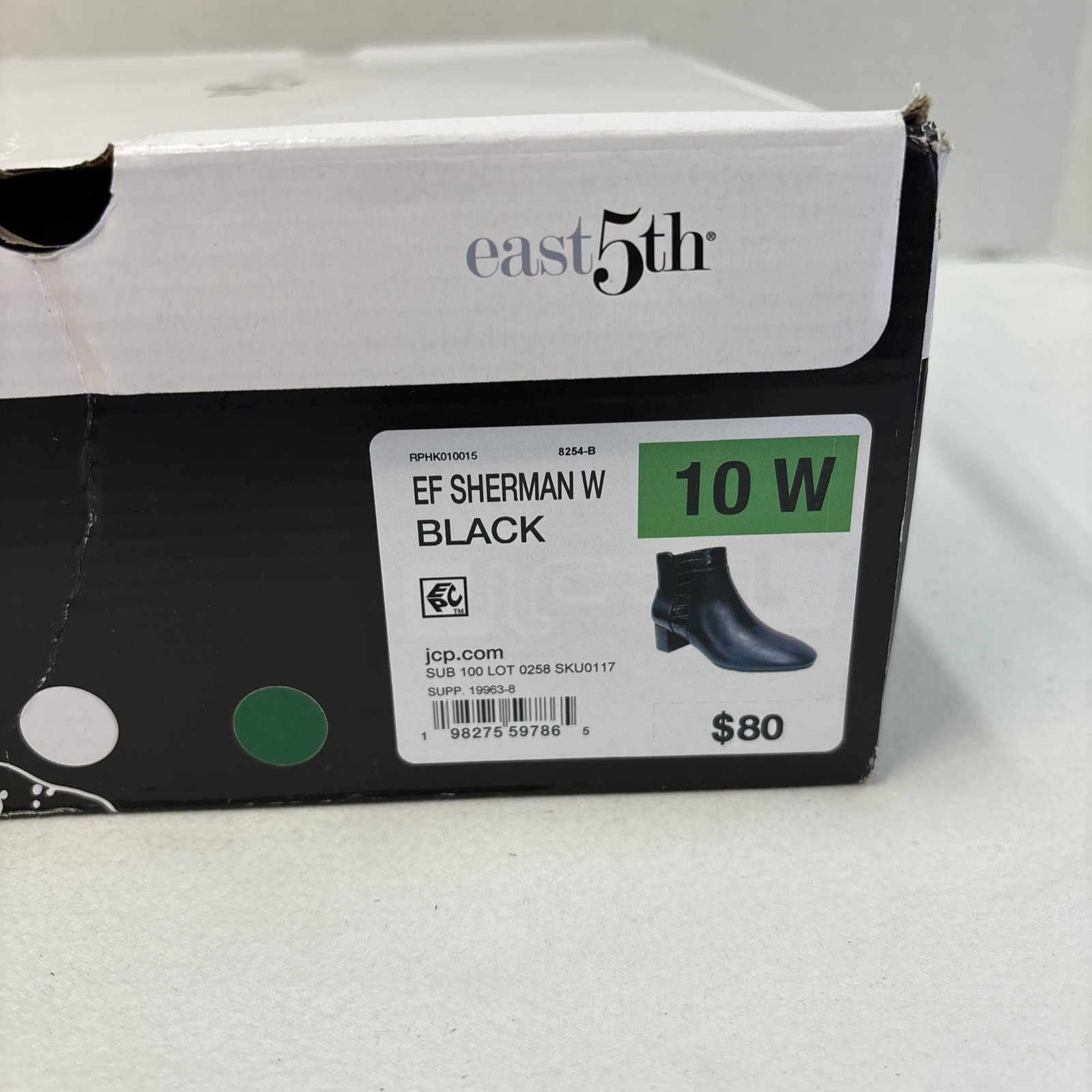 east 5th Womens Sherman Block Heel Booties NIB 10W Black