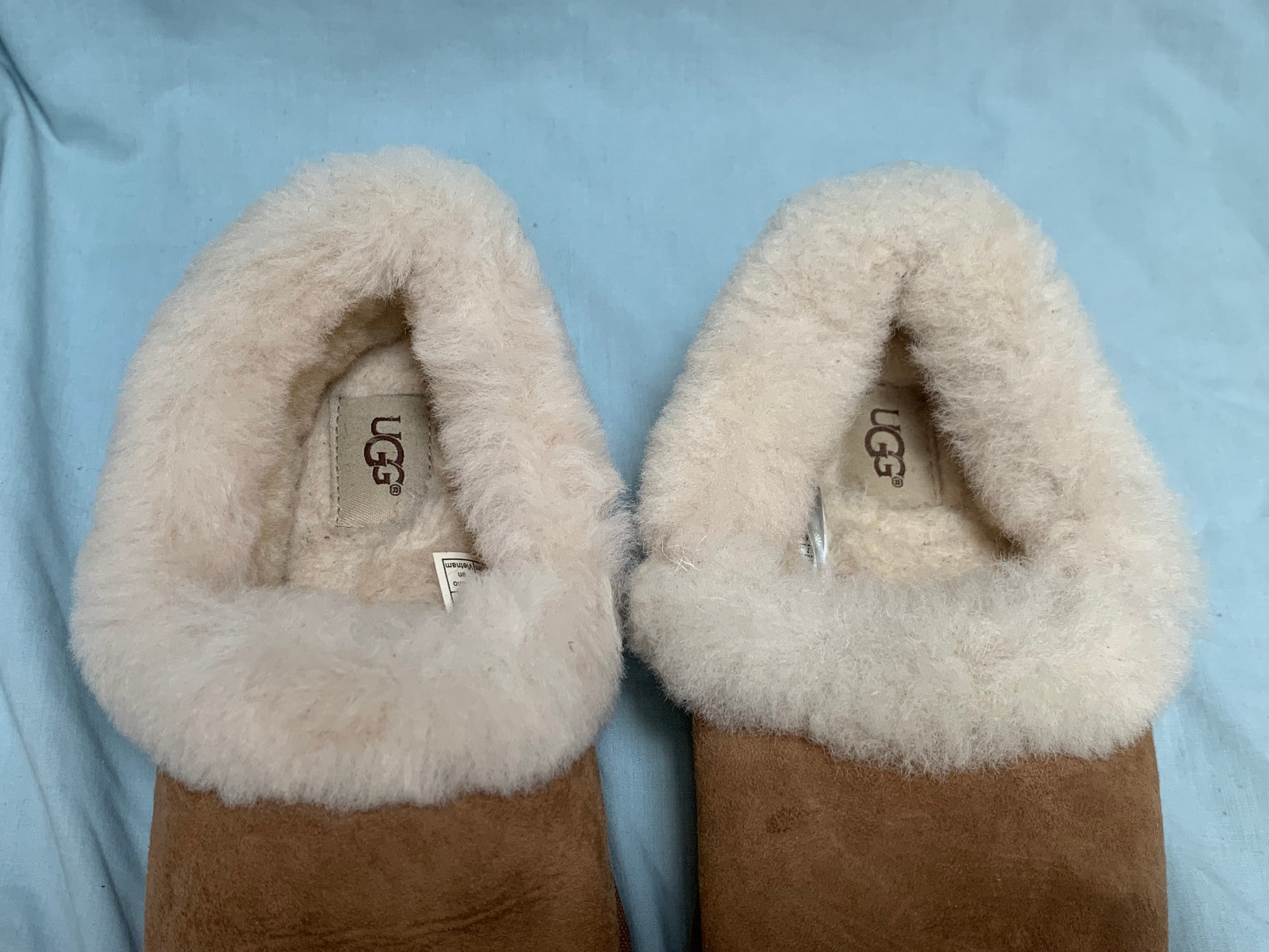 UGG UGGS SHORT BOOTS NITA SLIPPER CHESTNUT BROWN CLOSED BACK SLIPPERS SIZE 7