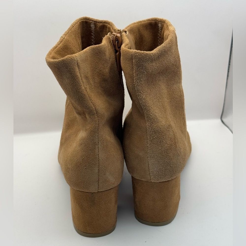 Blondo Etana Waterproof Block Heel Bootie Waterproof Size 9 Taupe Suede