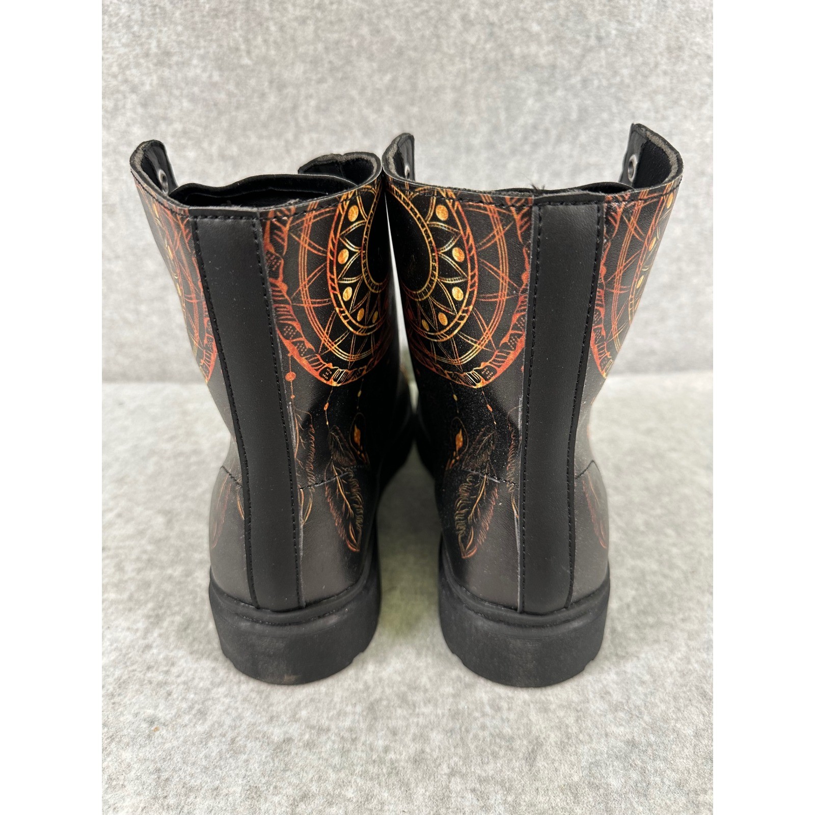 Yes We Vibe Dream Catcher Print Lace Up Ankle Boots Women’s 8