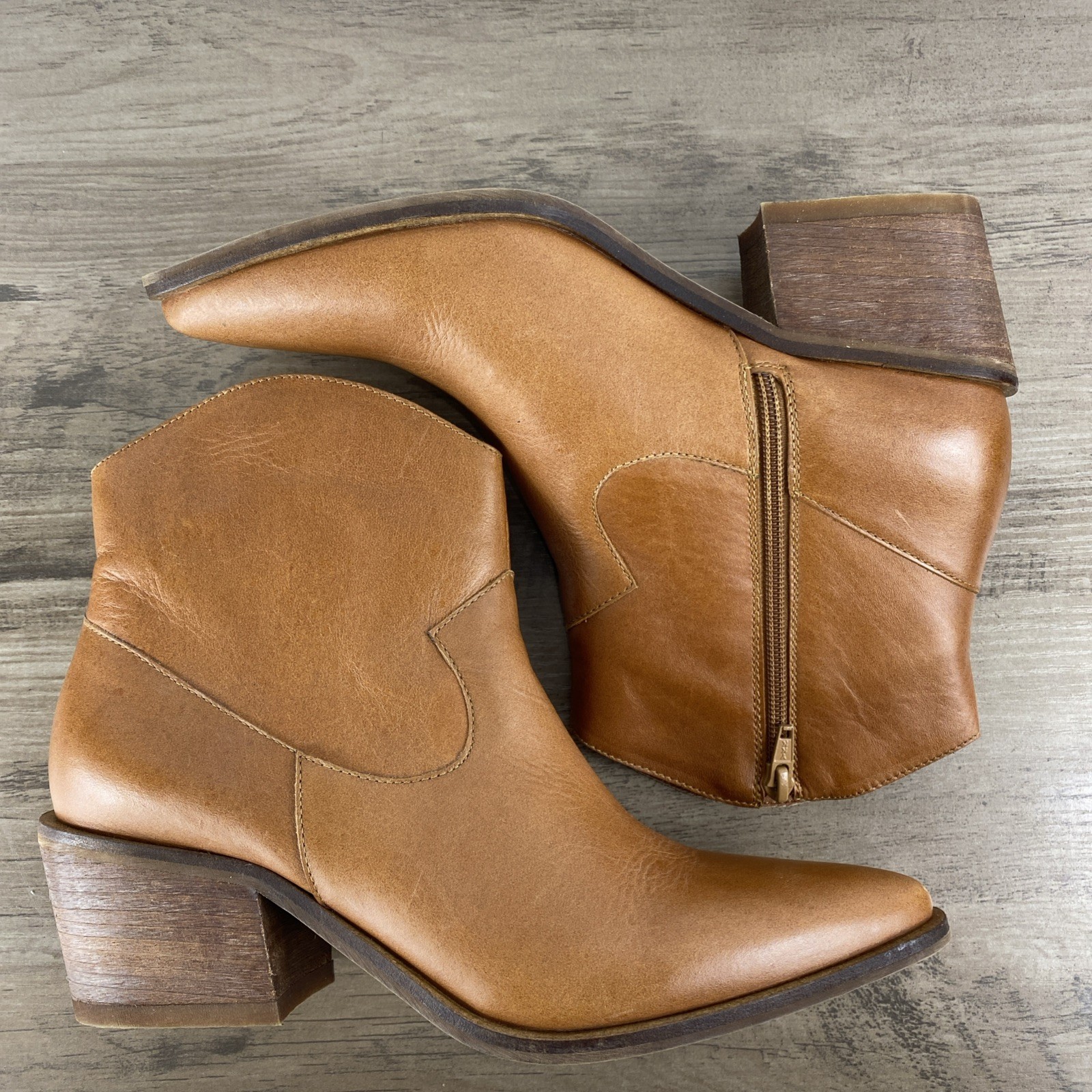 Stivali New York Penelope Western Leather Cowboy Boots Women’s Size 9 – 9.5 US