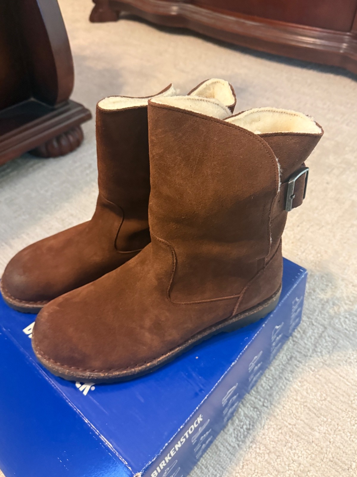 Birkenstock Uppsala Shearling Women’s Sz 11 Espresso Boots – New in Box