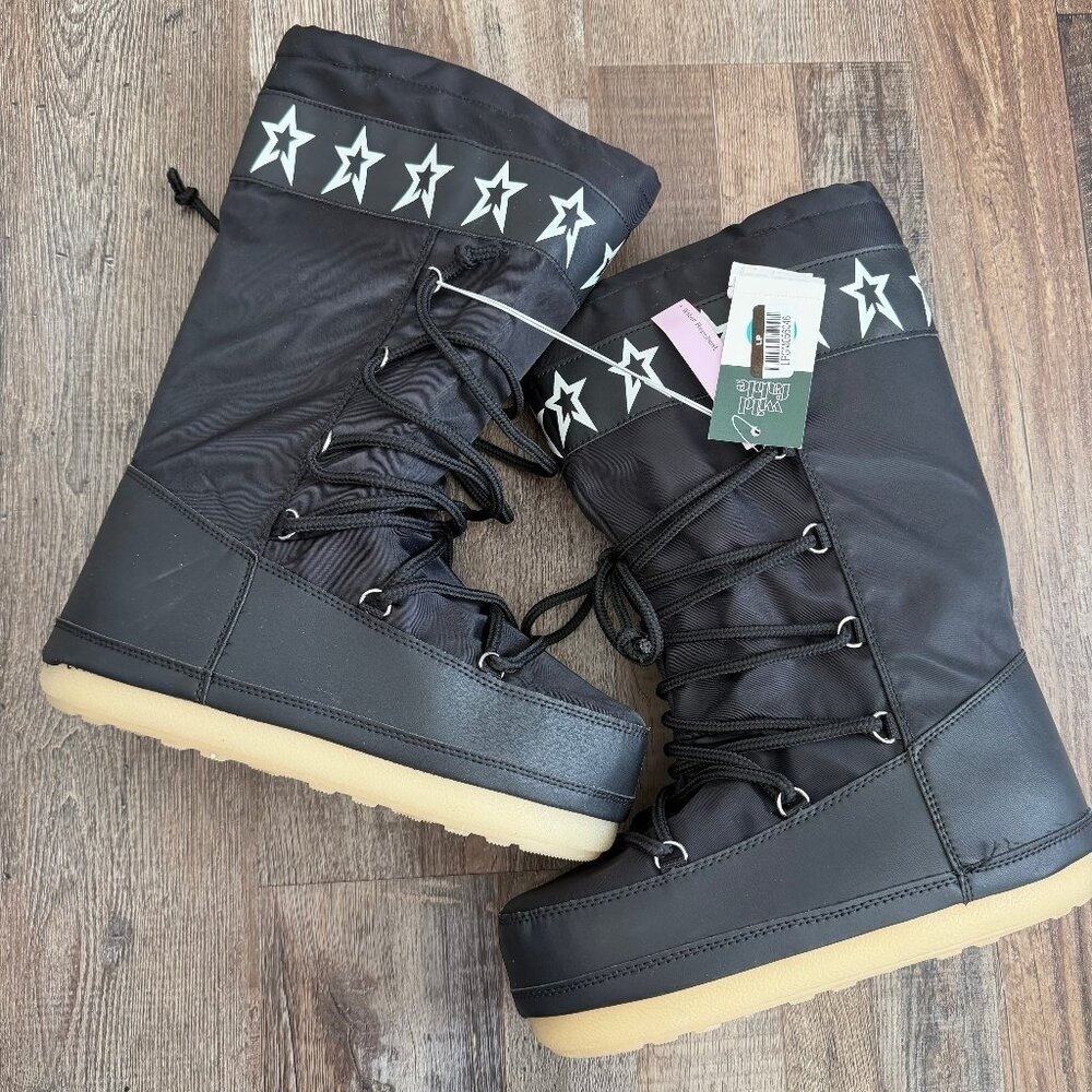 Women’s Buffy Winter Boots – Wild Fable Black 8