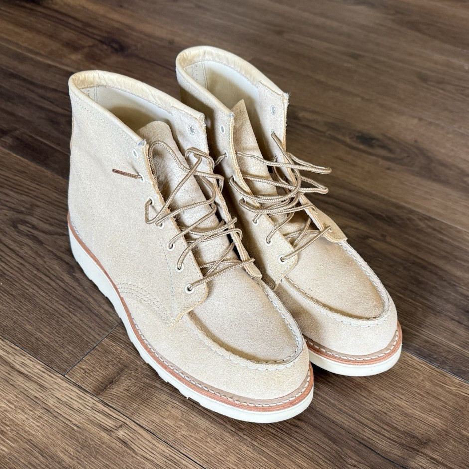 Red Wing Shoes Women’s Cream Leather Chukka Boots Lace-Up US 9 B Round Toeu
