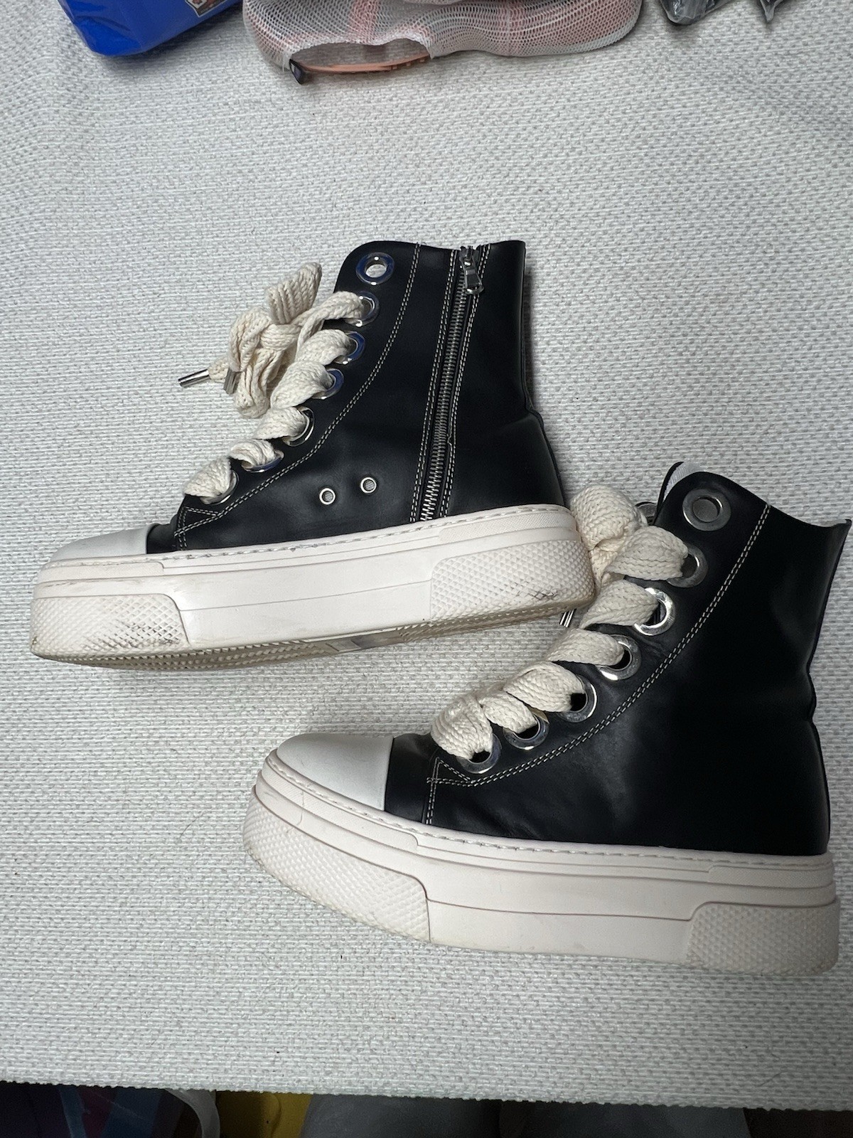 Cristian Zerotre Calipso 300 Shoes Women Size 42 Black White High Top Italy