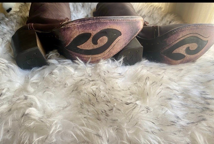 Cuadra Women’s Chocolate Calfskin Leather Western Boots 1W52AT SZ 8