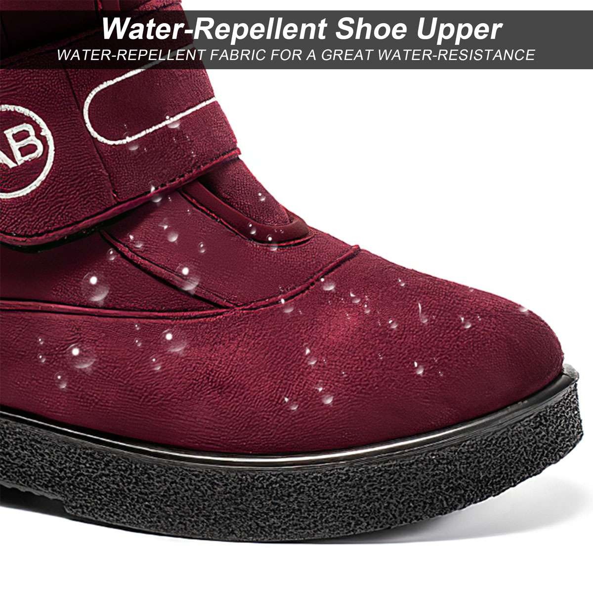 Synthetic Suede Winter Womens Shoes Snow Boots Soft Fur-lined Slip On Warm Boots