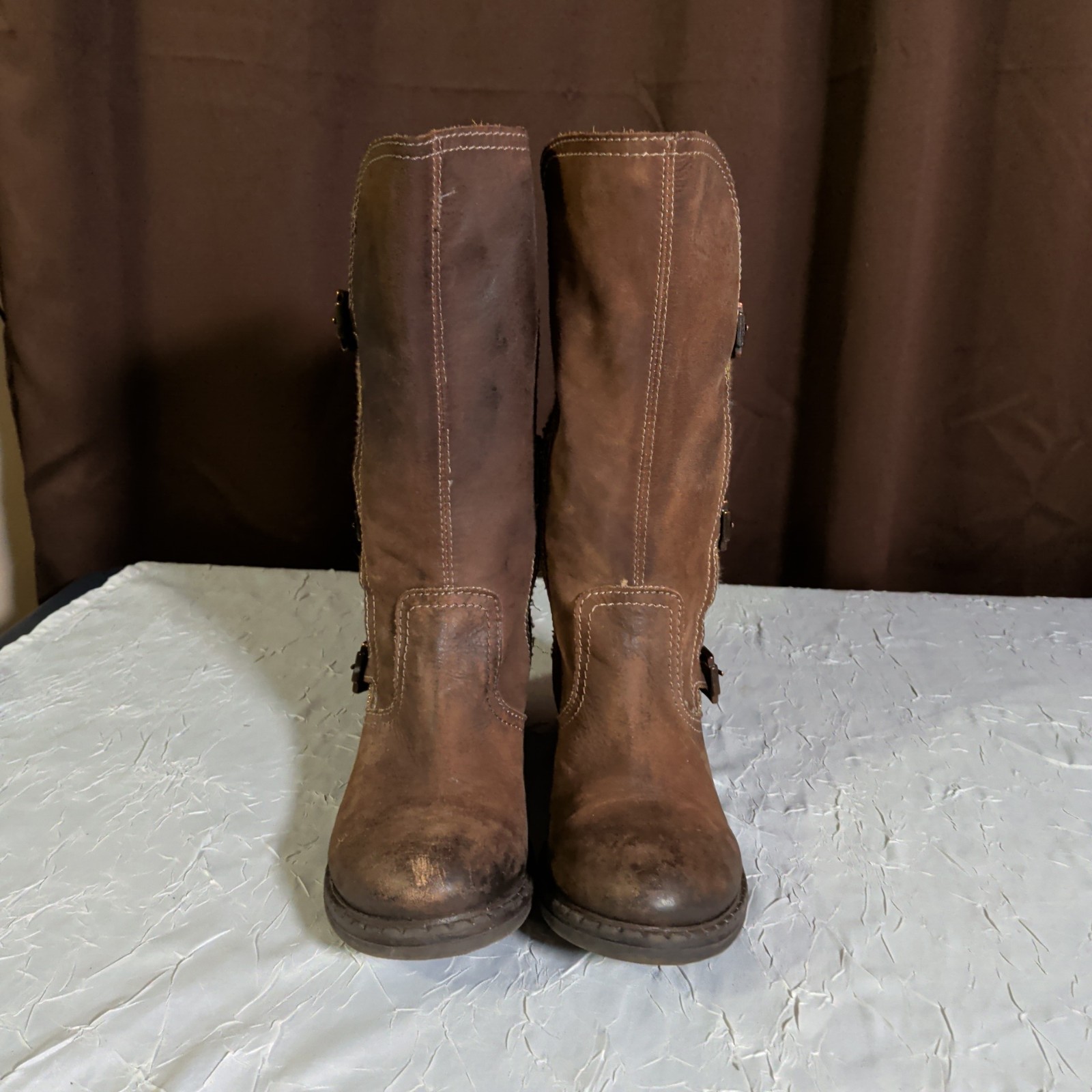 Sundance Boots Women’s Size US 5.5 – 6 EU 36 Italian Made Leather Brown Bohemian