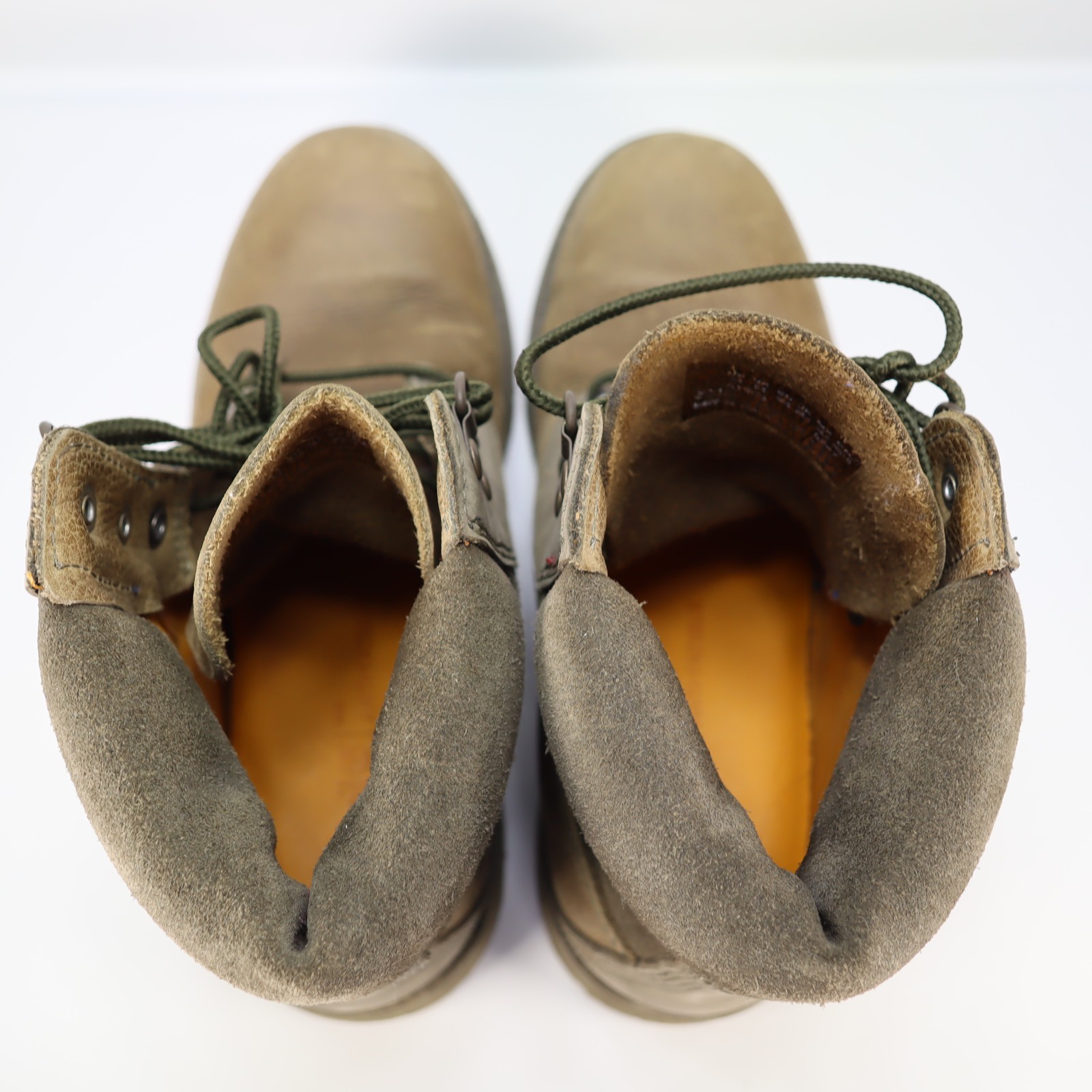 Timberland 6″ Premium Womens Size 7.5 Brown Gray Leather Nubuck Boots A19C2 5247