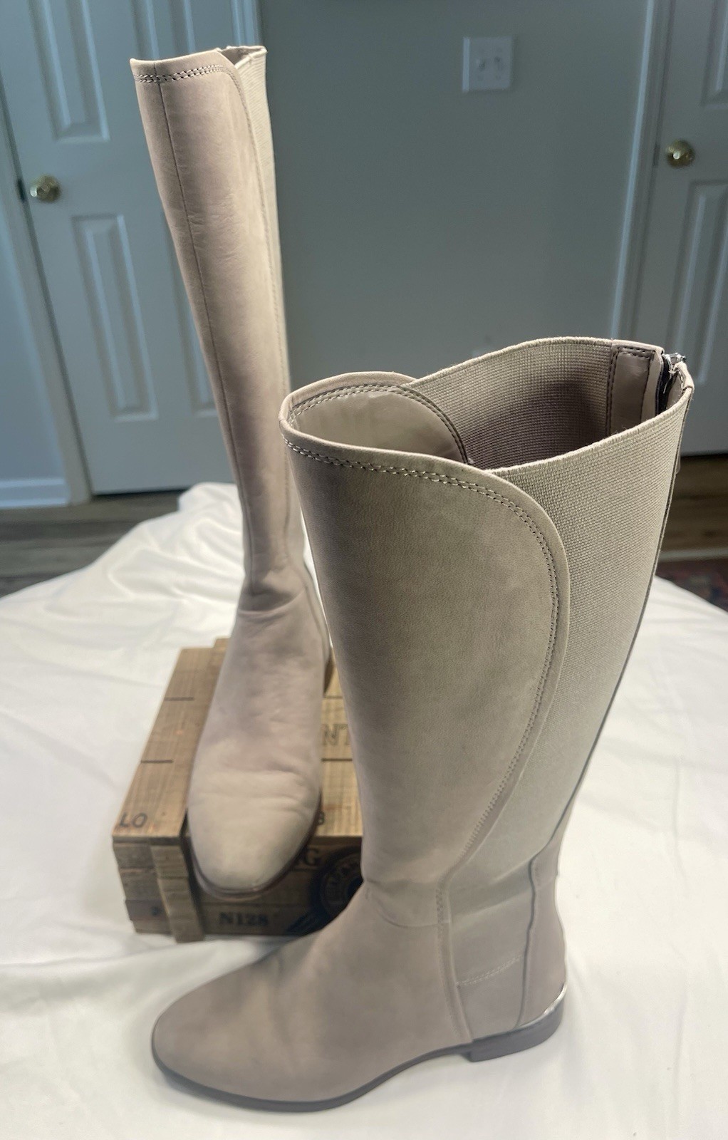 Louise Et Cie Leather Boots Taupe Size 6 1/2 M Fall Winter Spring