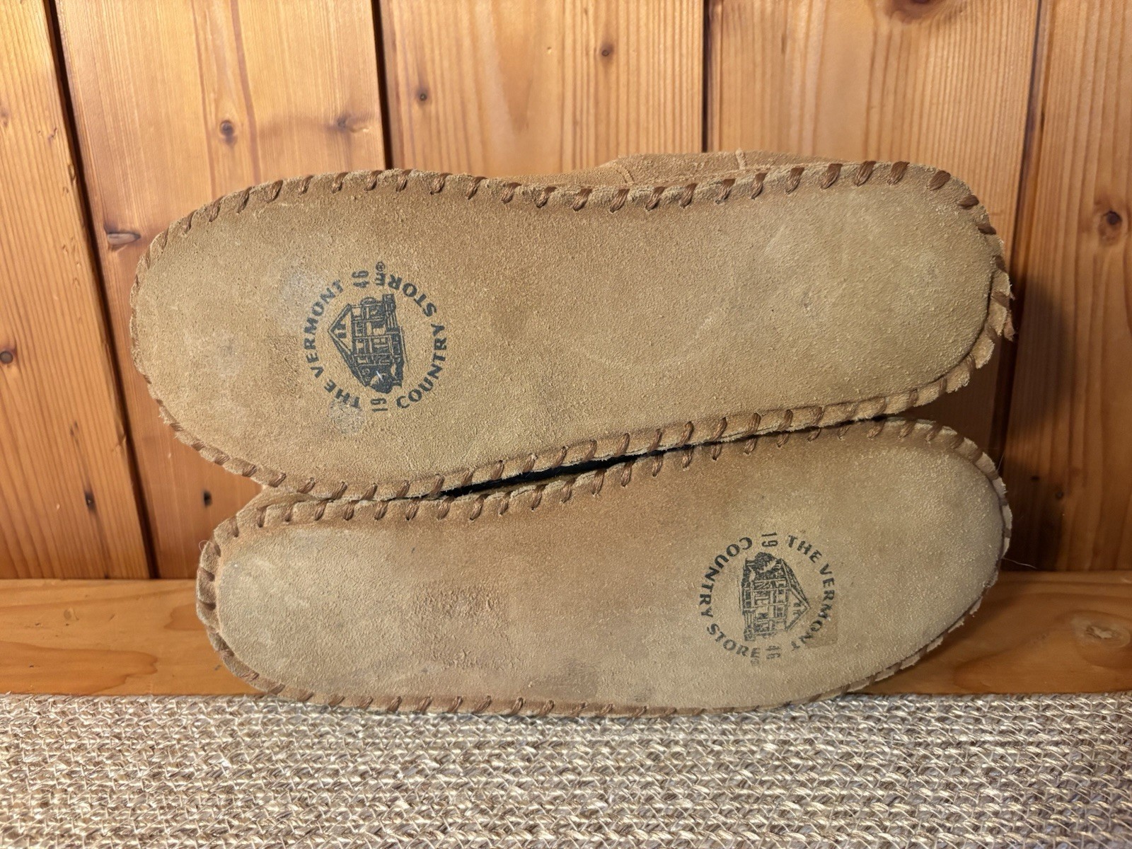 Vermont Country Store Bootie Slippers Womens 10 M Chestnut Leather 72419