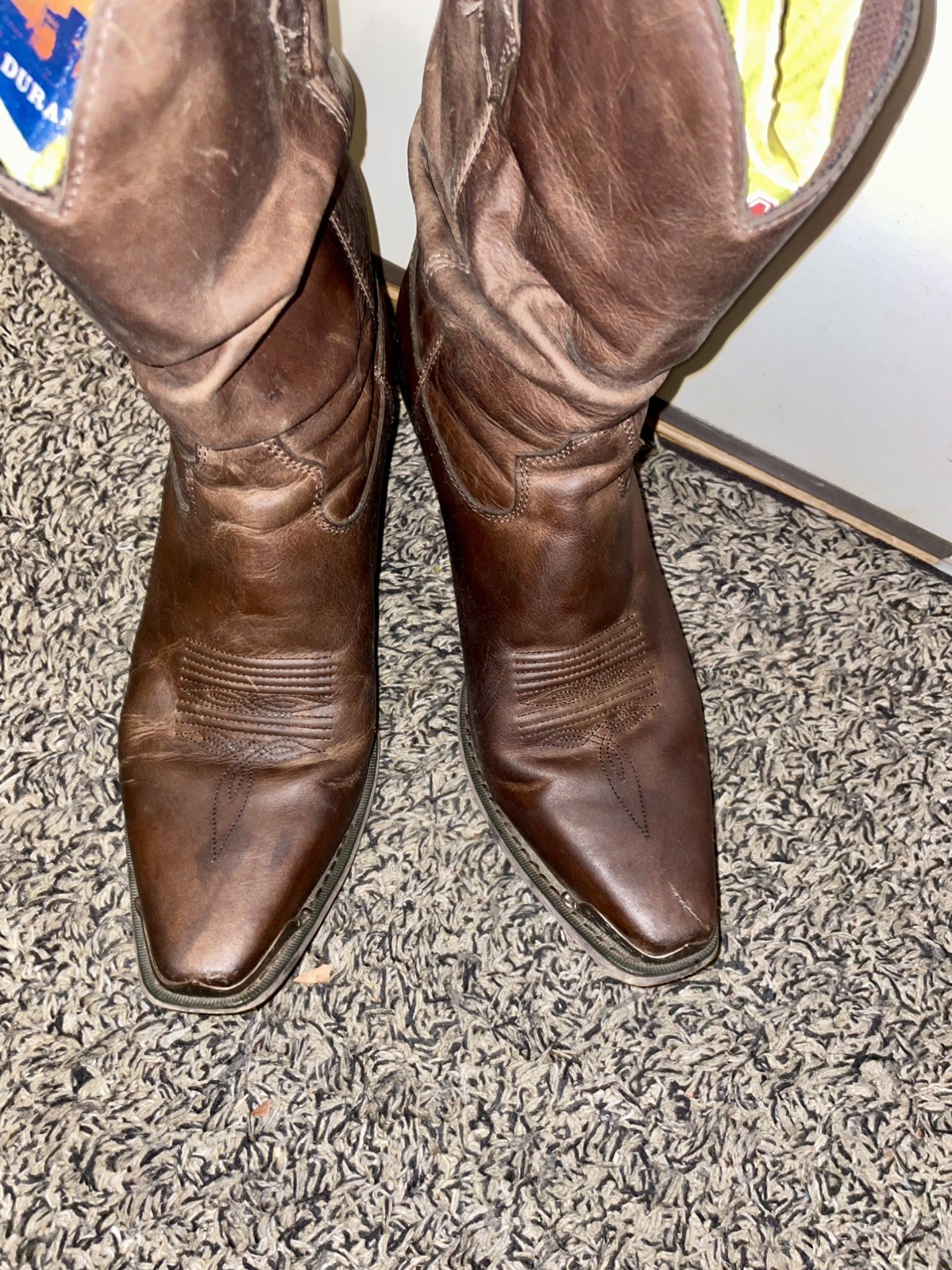 Classic Durango Cowboy Boots Brown Leather Western Country Size 10 M Free Ship