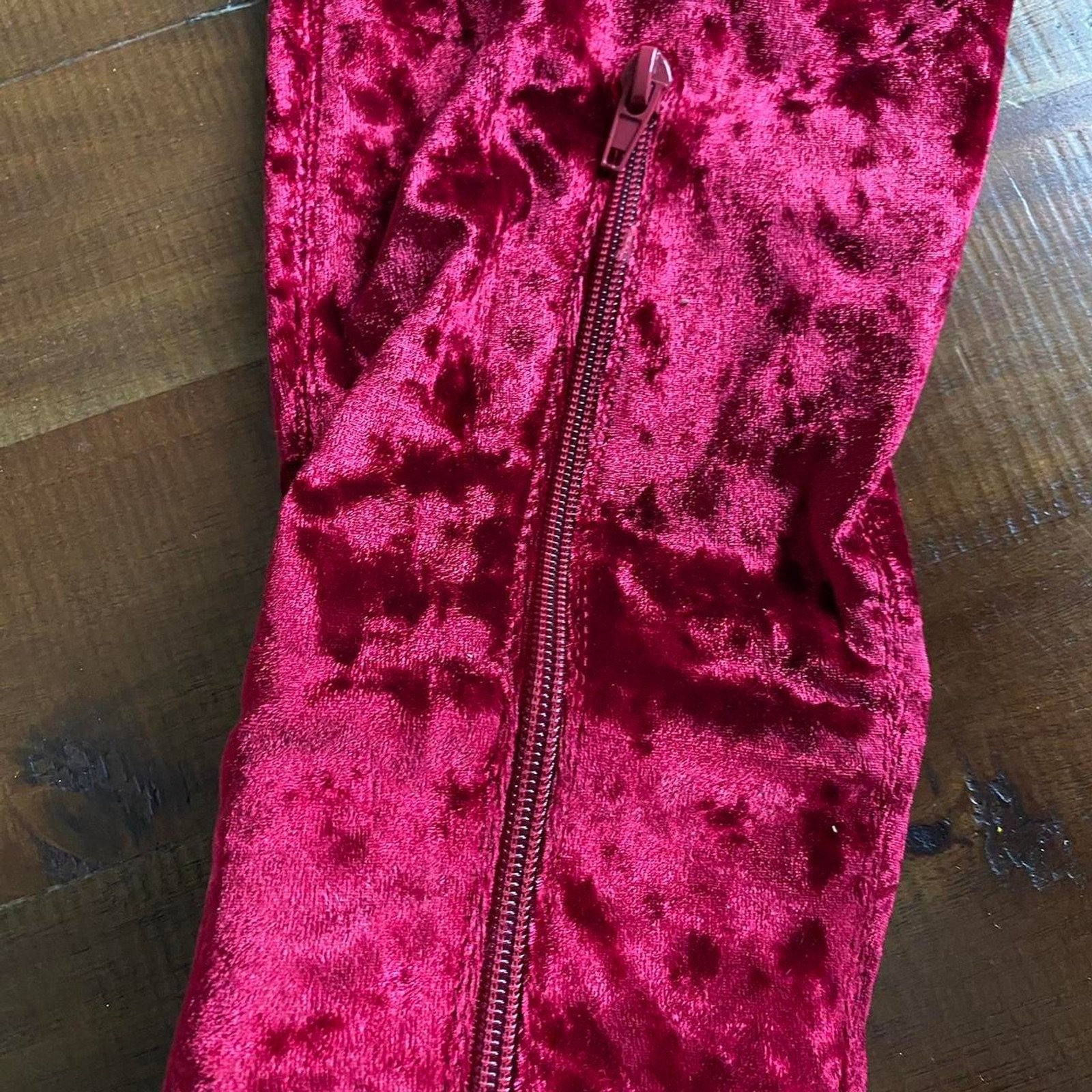 Elegant Pink Velvet Over-the-Knee Thigh High Open Back Boots Fancy Sexy
