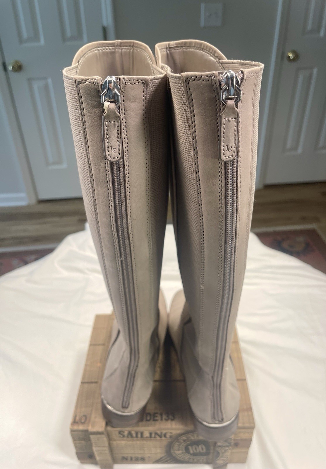 Louise Et Cie Leather Boots Taupe Size 6 1/2 M Fall Winter Spring