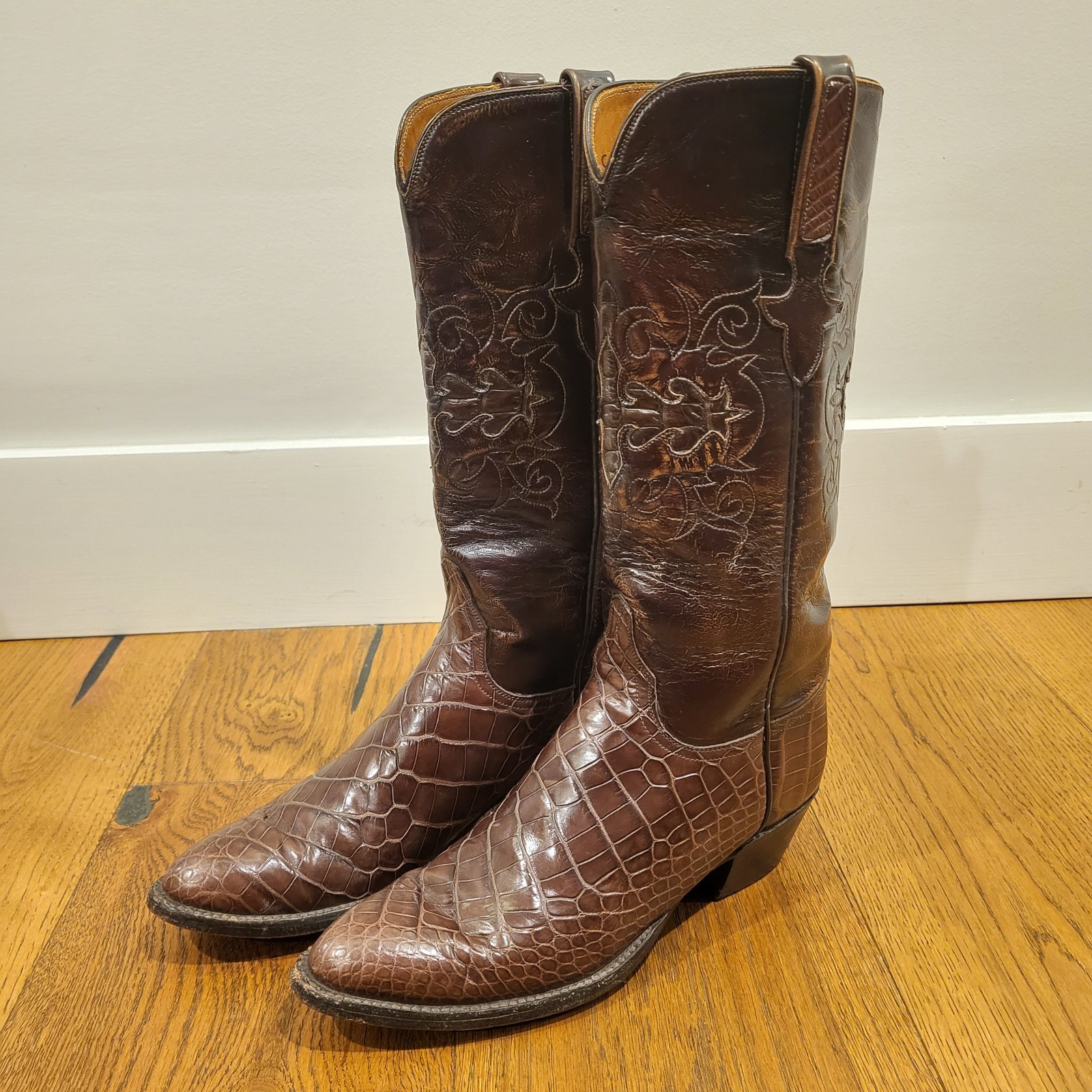 Lucchese Classics American Aligator Lucchese Classic Brown W 8 B Vintage Gator 8