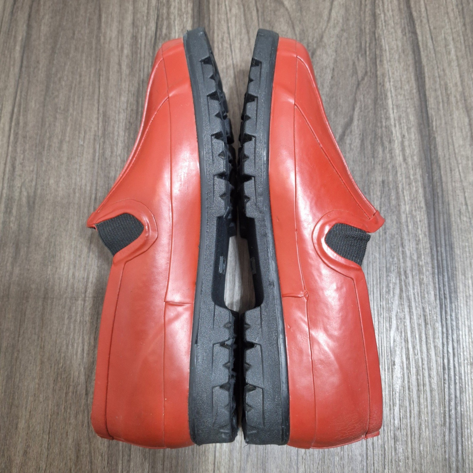 Chromatics by Totes Women Size 10 Red Rubber Rain Shoes Slip On Clogs Waterproof
