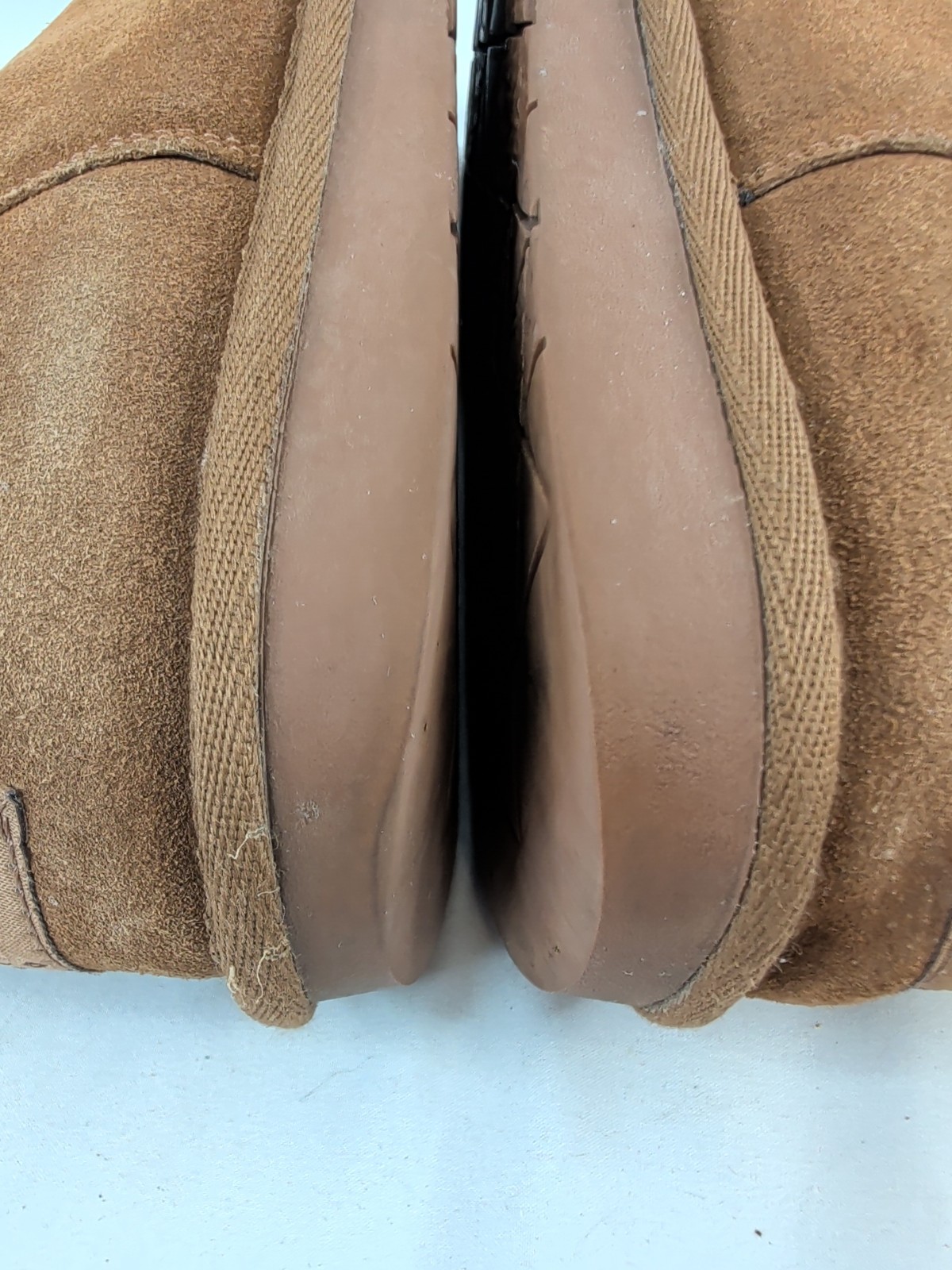 Minnetonka Ankle Boots Suede Fur Winter Snow Brown Slip-on 85581 Womens Sz 8