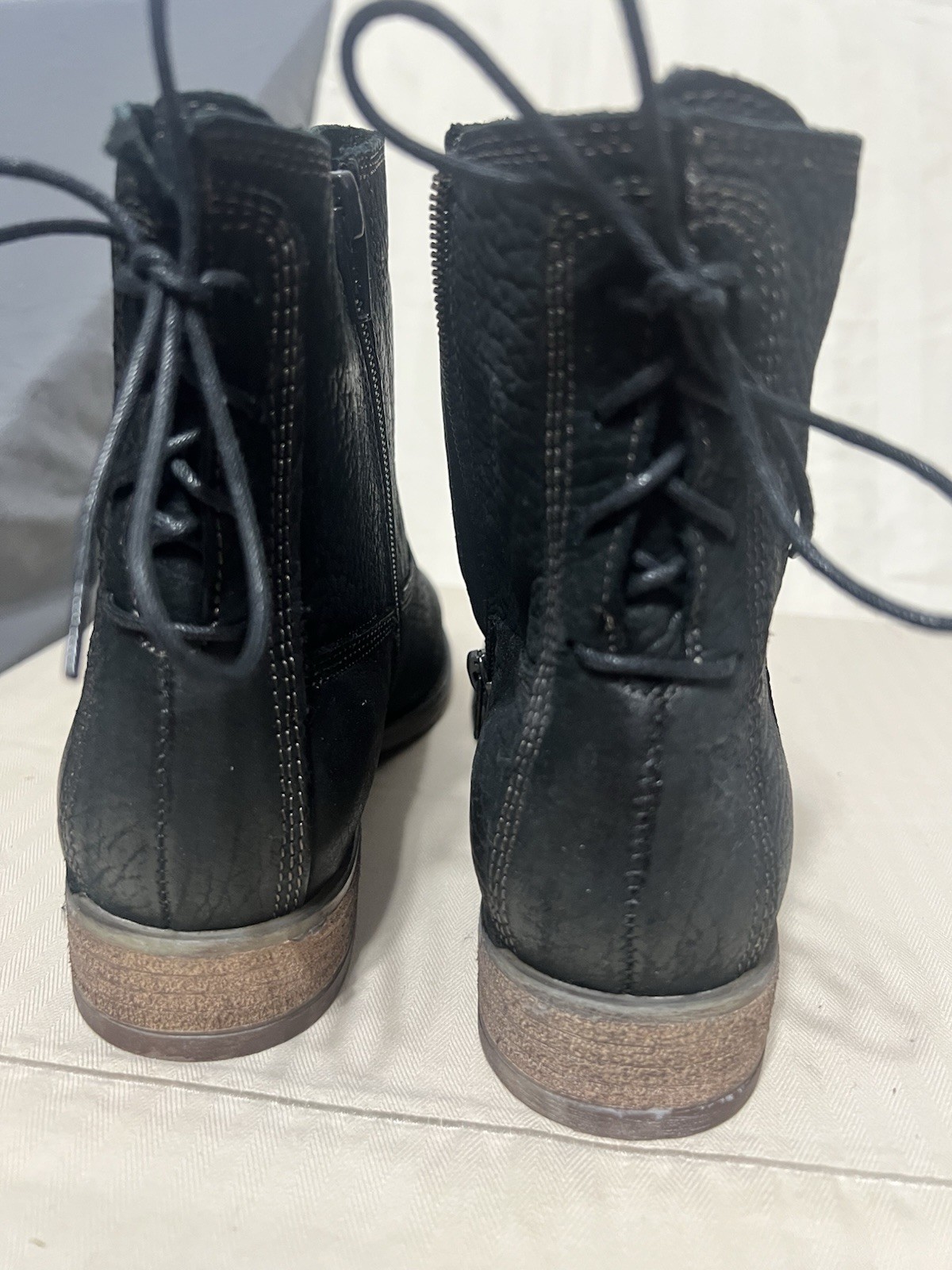 JOSEF SEIBEL EUROPEAN HIPPO SCHWARZ BLACK LEATHER BOOTS NIB