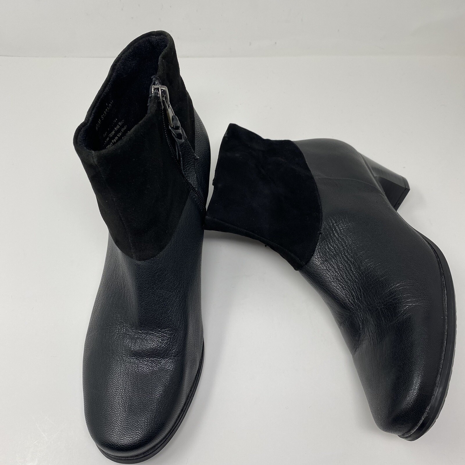 Softwalk Women’s Size 9.5 Ankle Boots Black Suede Leather Comfort Insole