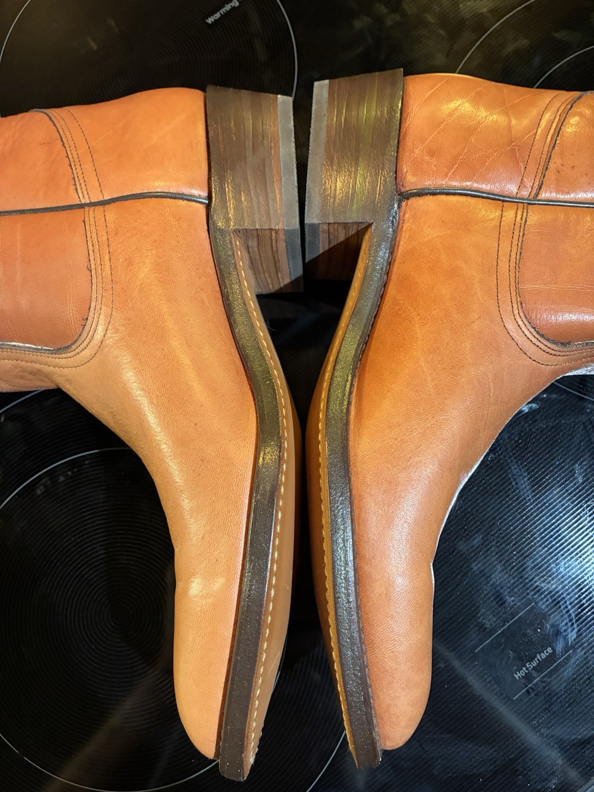 Frye 3021 Western Leather Cowboy Boots – Womens 9D – USA – New – 15″ – 1.5″ Heel