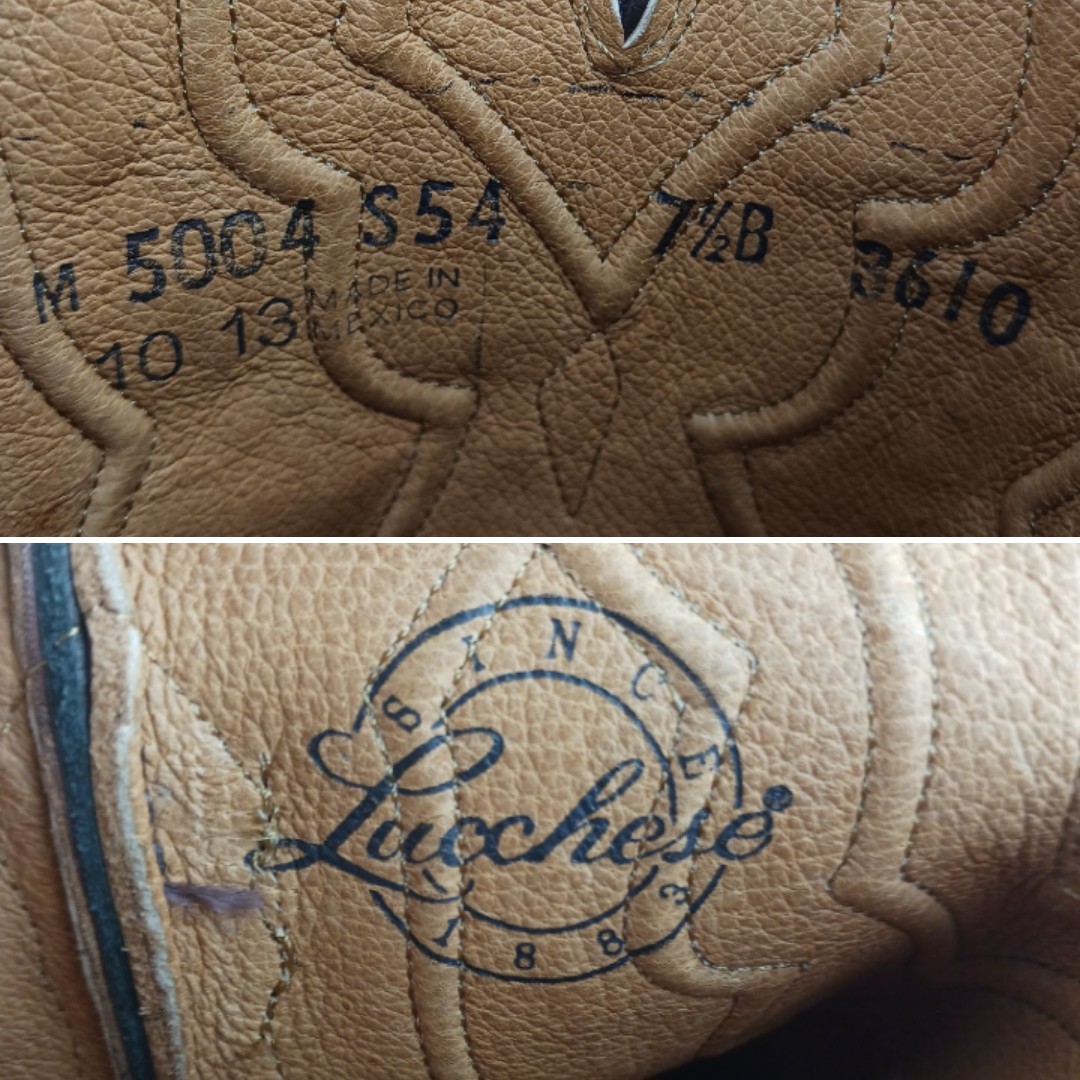 Brown Leather Lucchese Snip Toe Cowboy Boots Women’s Size 7 1/2
