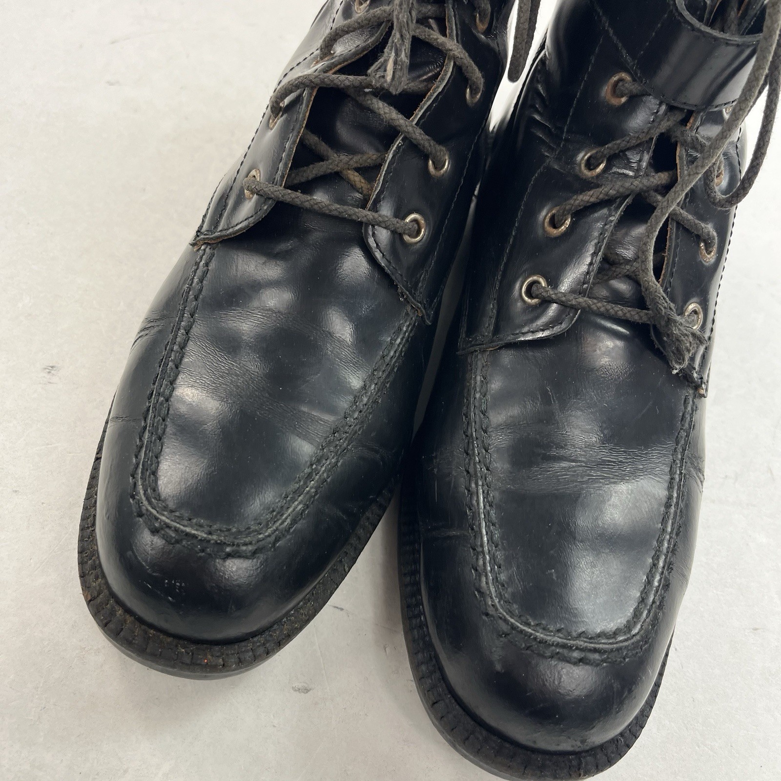 Vintage Gucci Black Leather «Tom Ford Era» Moto Boot Ankle Buckle Size 9.5 B