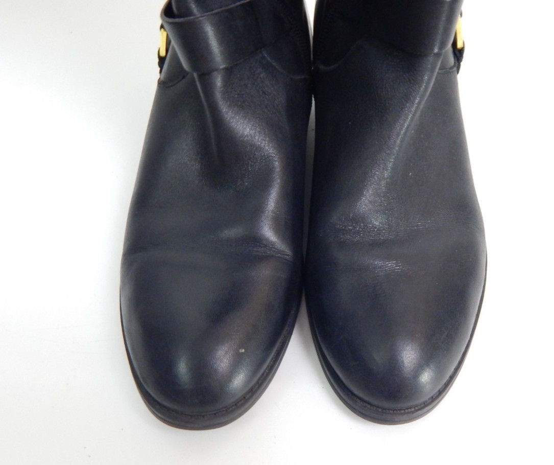 Lauren Ralph Lauren Women’s 11 Boots Mesa Black Leather Riding Tall Harness