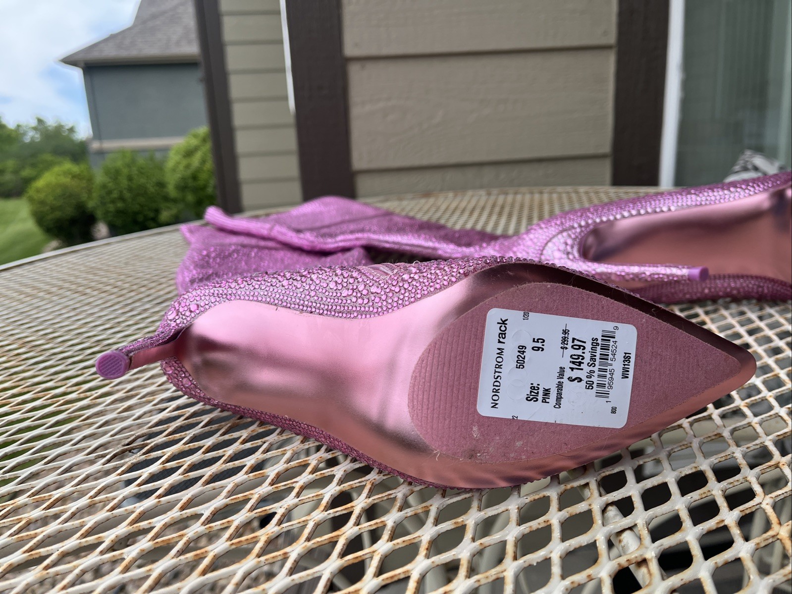 Steve Madden Vivianne Pink size 9.5 Thigh-High Stiletto Rhinestone Boots