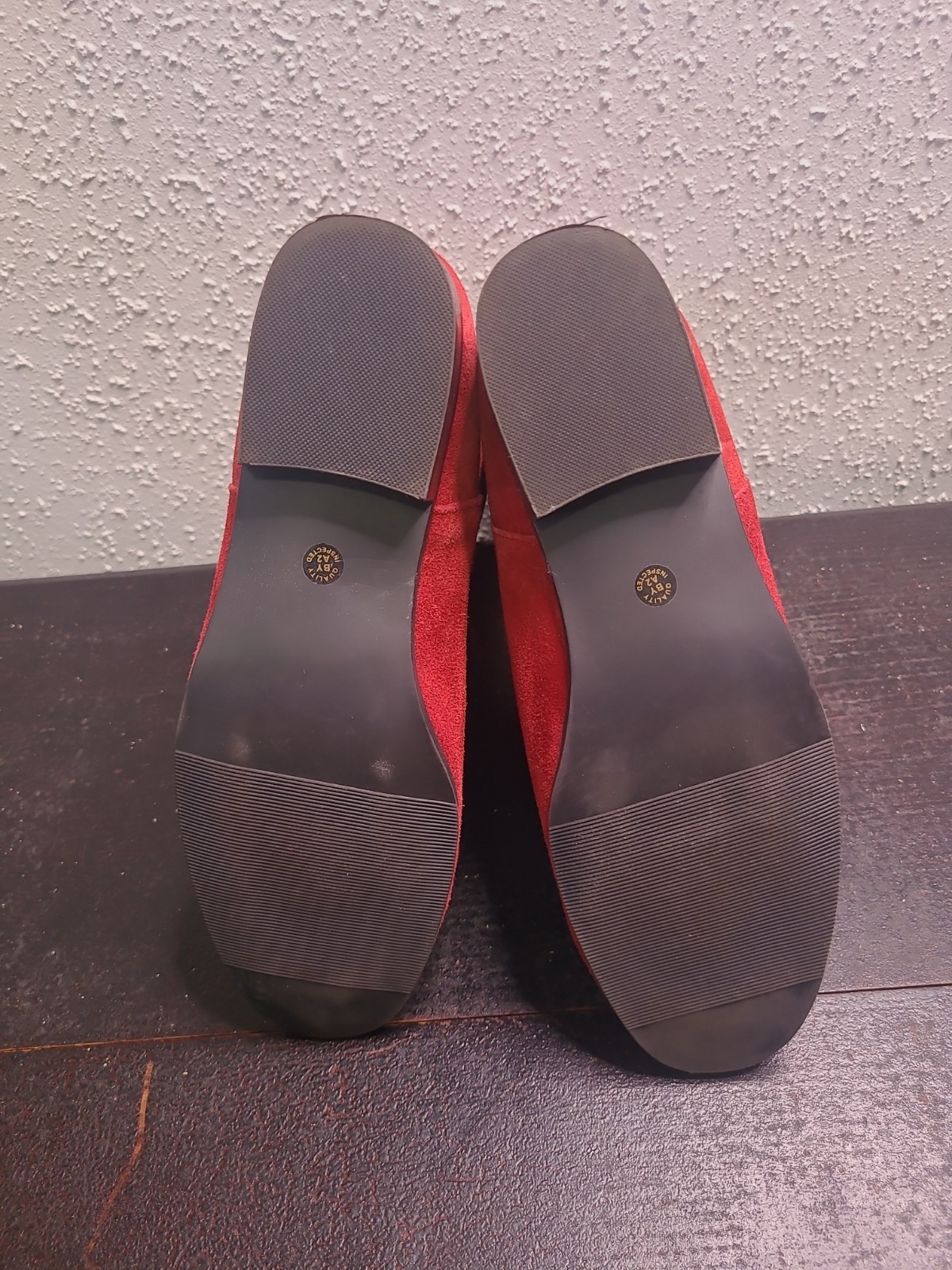 JC Penney St. John’s Bay Slouchy Christmas Red Boots Womens 8 Suede Leather