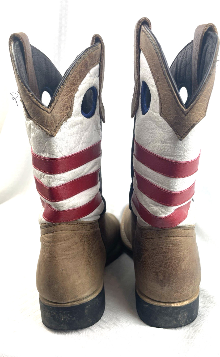 J.B. Dillon Patriotic Red, White & Blue Flag Boots Youth Size 3 Women’s 5-5.5