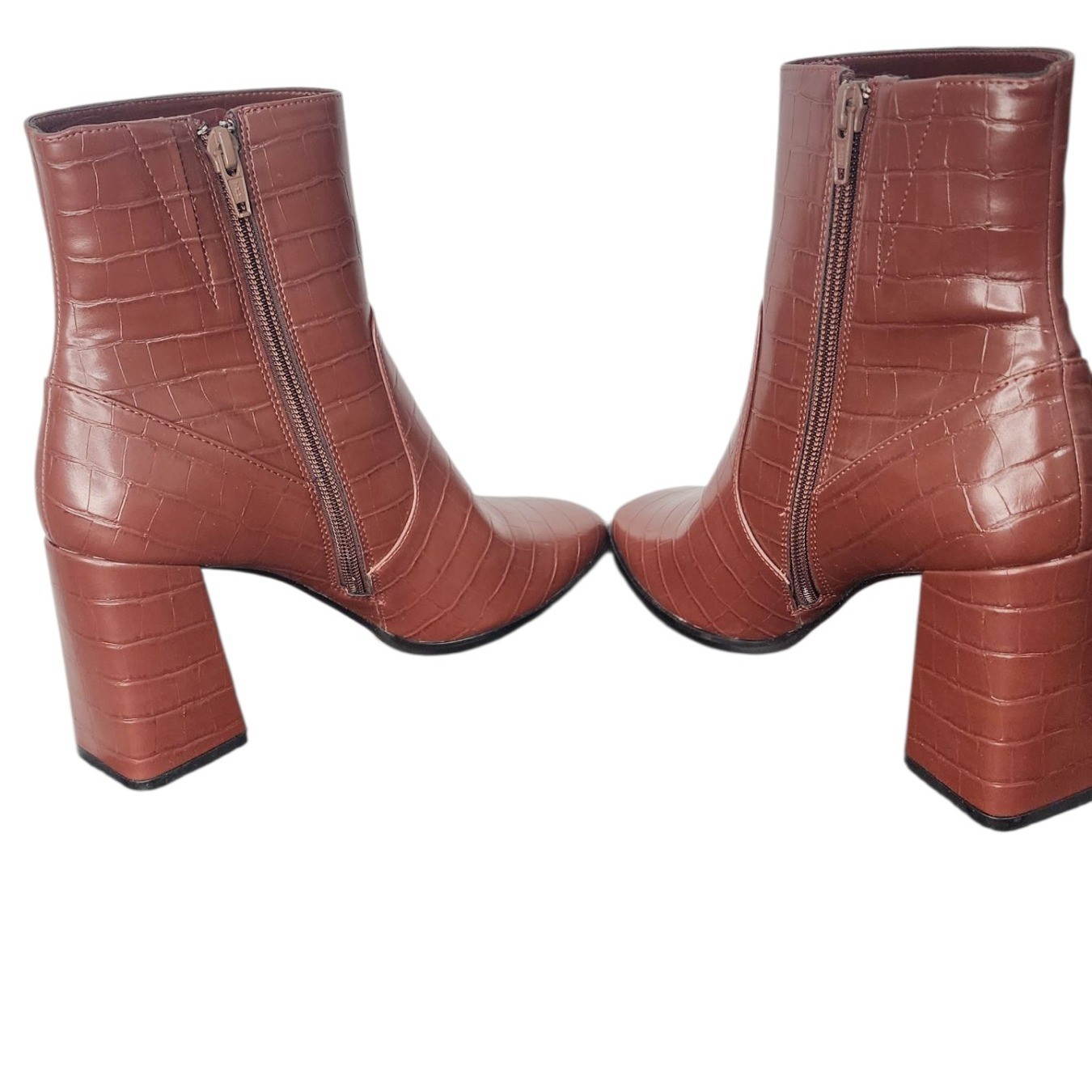 Lisa Vicky Brown Heel Ankle Boots Women’s Size 9